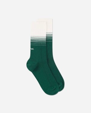 Edgar Stripe Socks - Midori Green Online