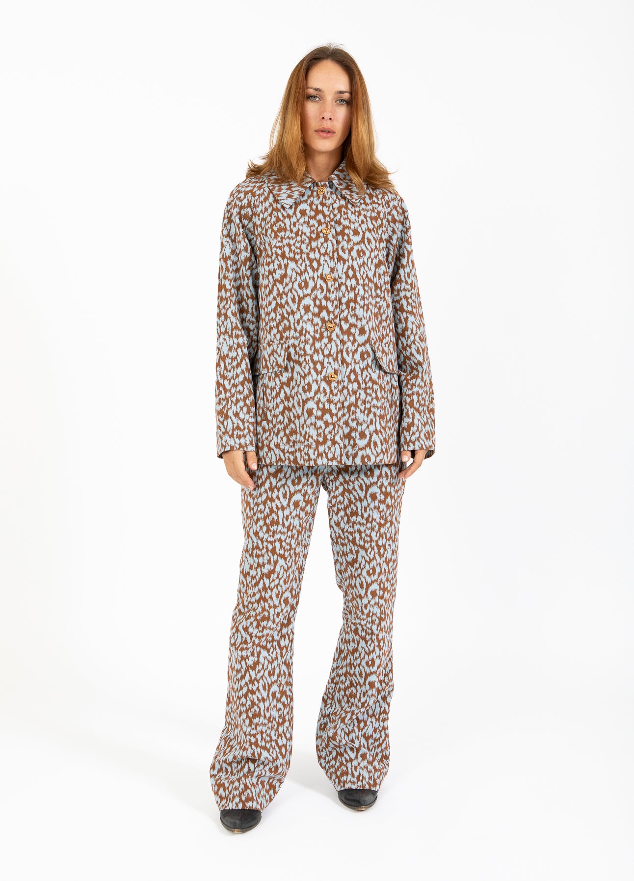 LEO BUKSER - LUCIA FIT - Ice leo jaquard