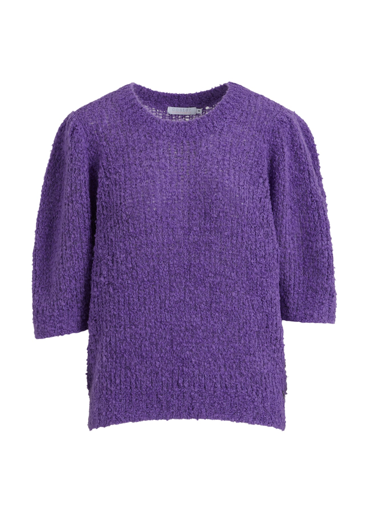 STRIK MED PUFÆRMER - Warm purple