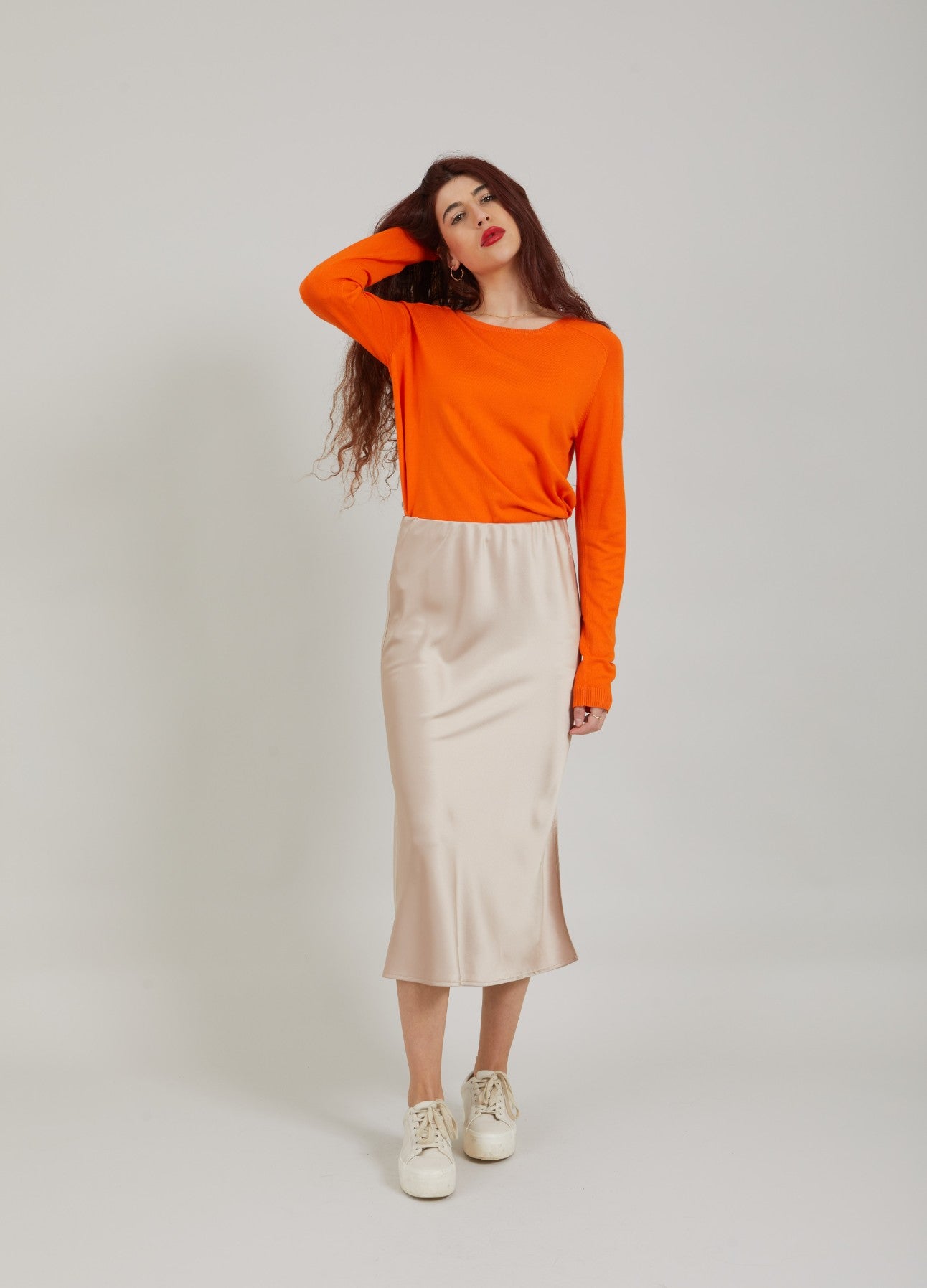 CC HEART SKYLER SATIN NEDERDEL - Sand