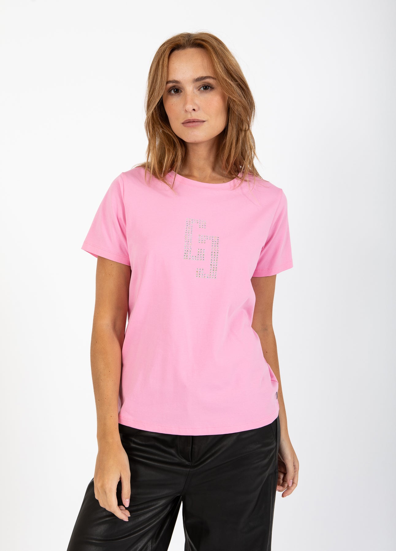 CC RHINSTEN T-SHIRT - Bubble pink