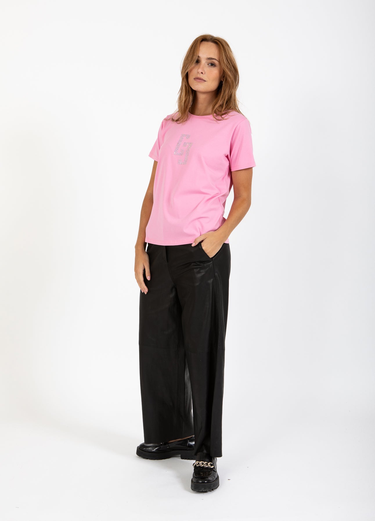 CC RHINSTEN T-SHIRT - Bubble pink