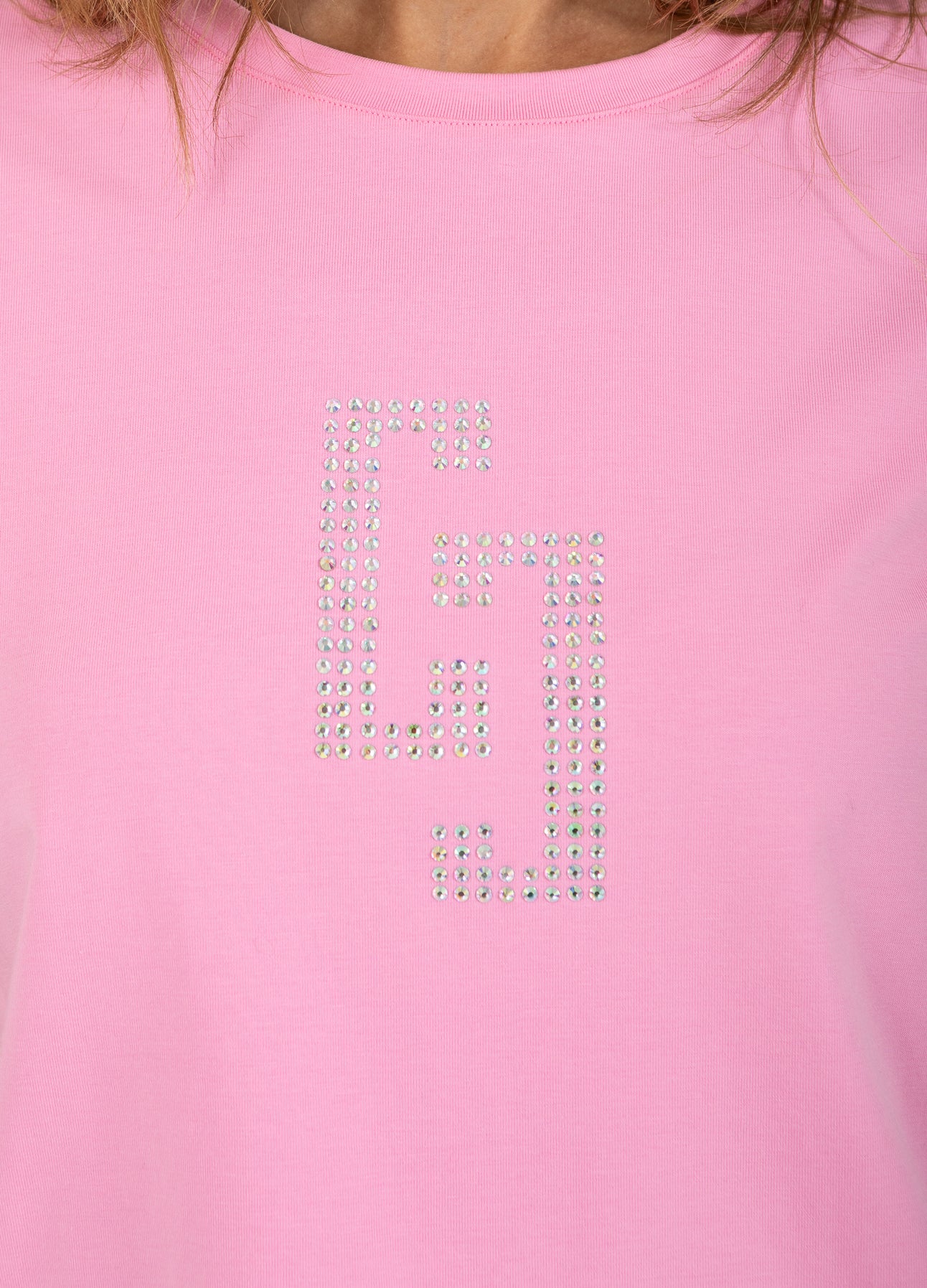 CC RHINSTEN T-SHIRT - Bubble pink