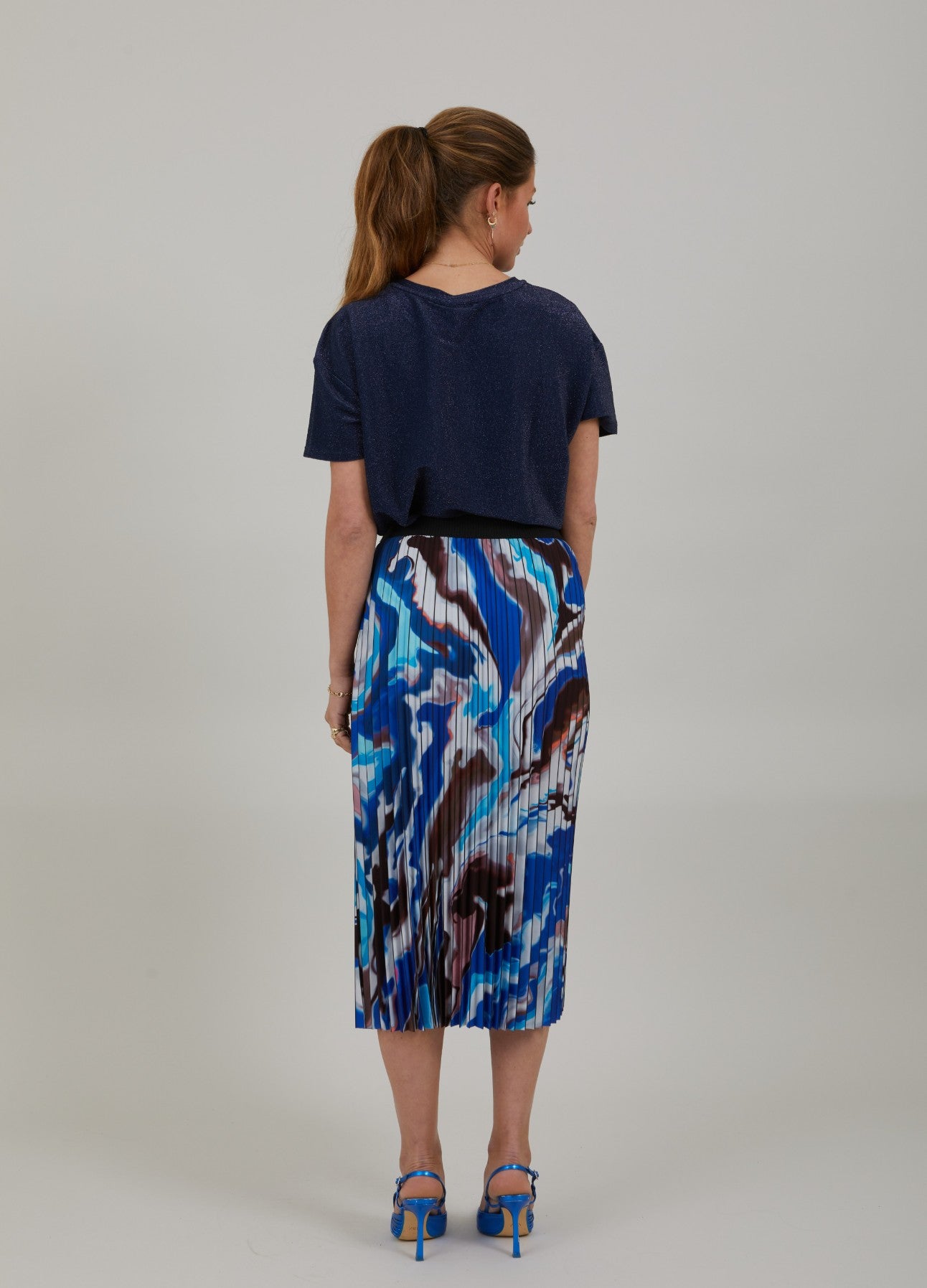 PLISSE NEDERDEL M. PRINT - Flow print
