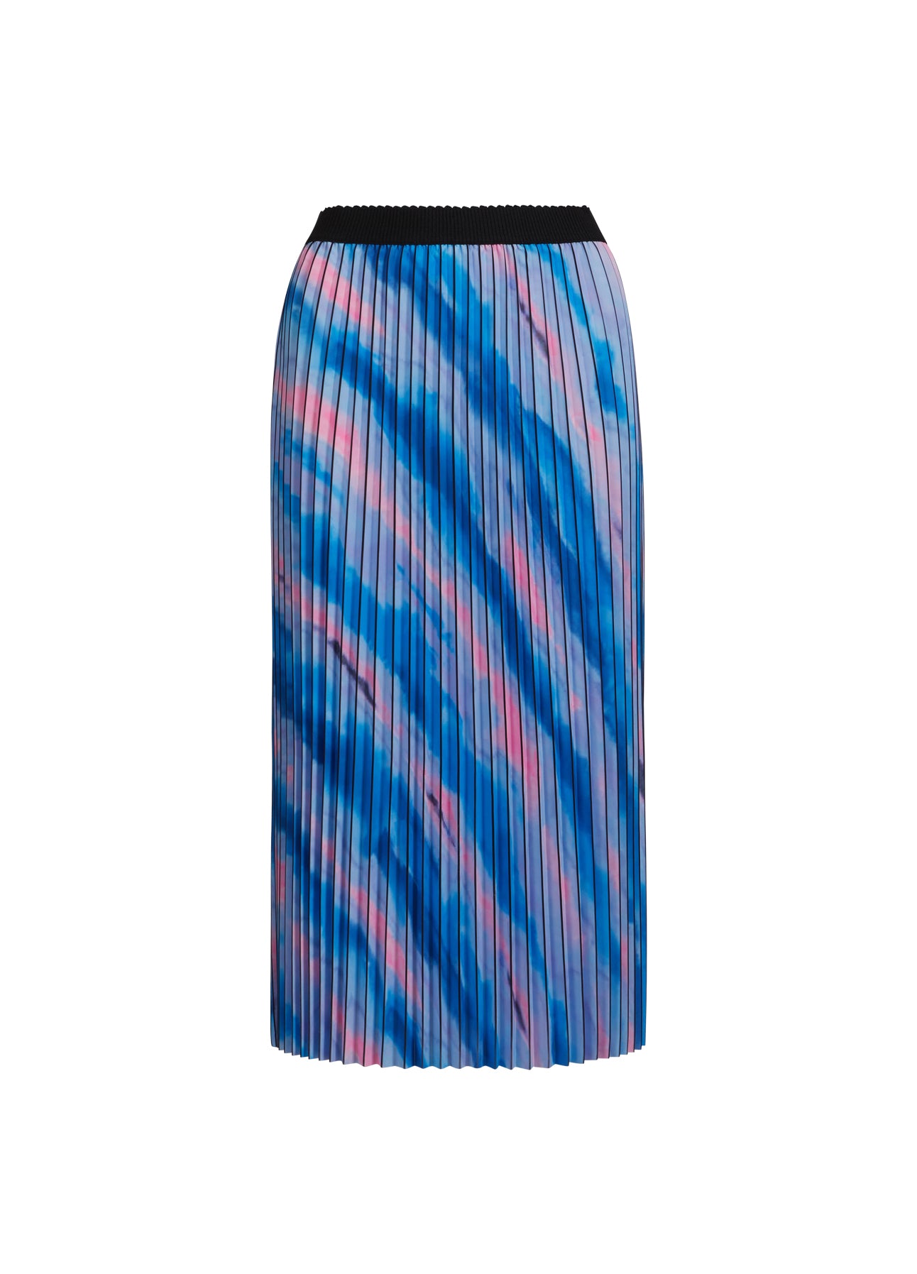PLISSERET NEDERDEL M. FADED STRIPE PRINT - Faded stripe print blue Online Hot Salg