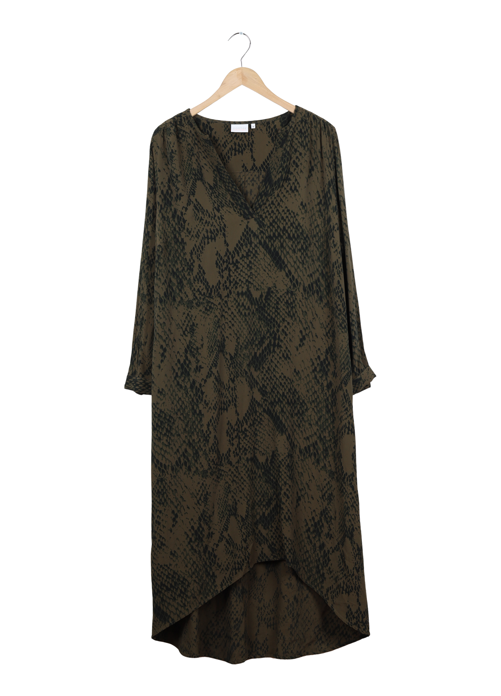 PRE-LOVED MAXI KJOLE I SLANGESKIND PRINT - Snake Print - Night Green