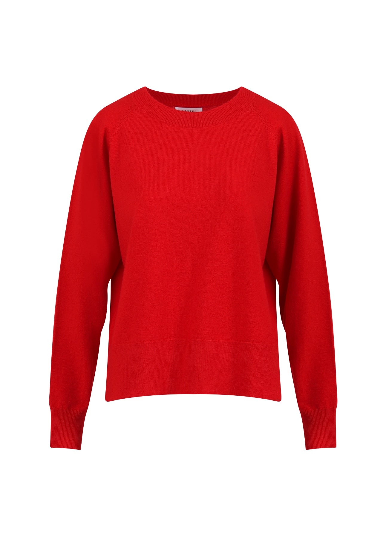 STRIK MED RUND HALS - COMFY KNIT - Scarlet red