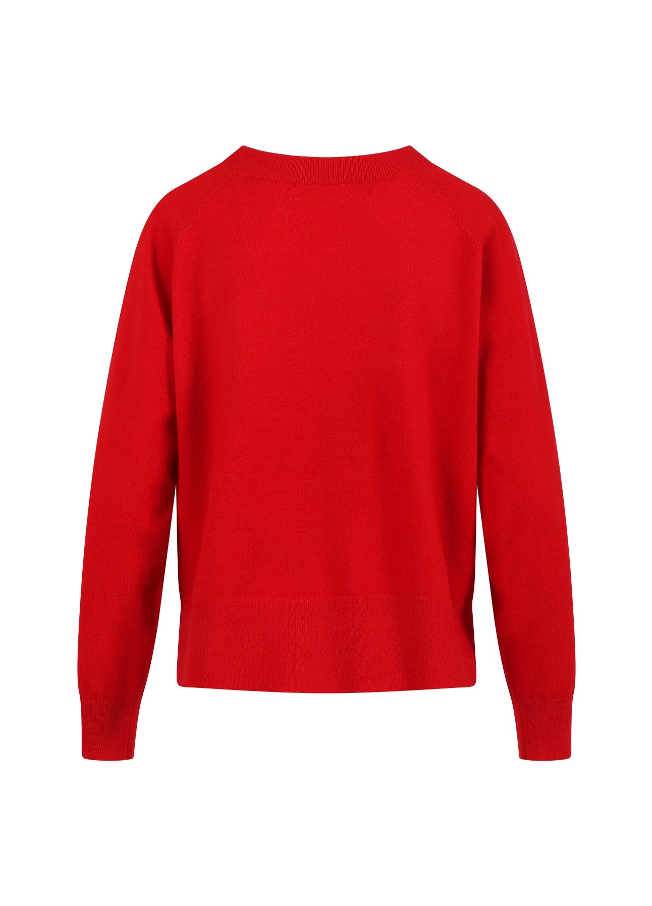STRIK MED RUND HALS - COMFY KNIT - Scarlet red