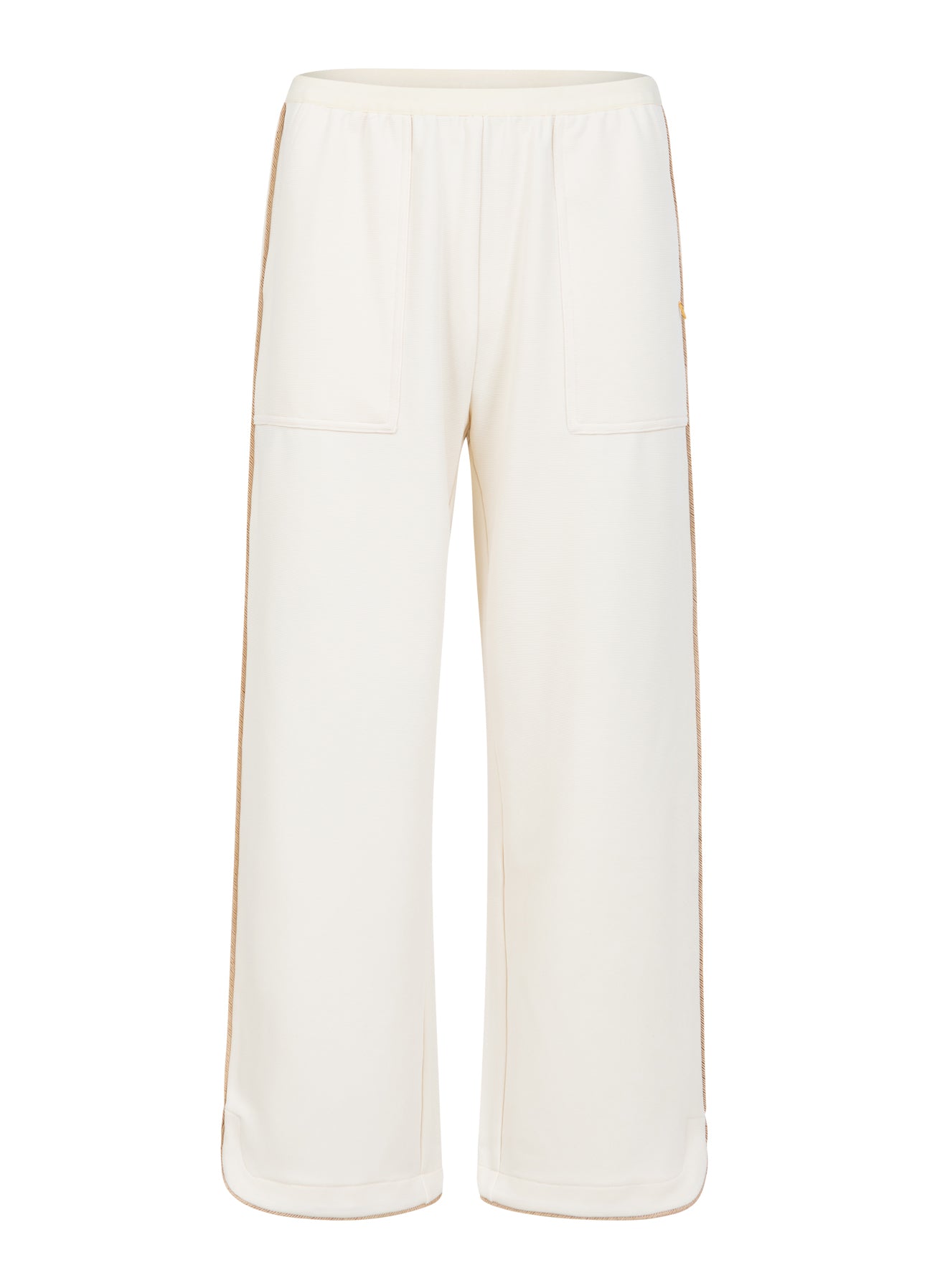 BUKSER MED BREDE BEN - SILLE FIT - Off White
