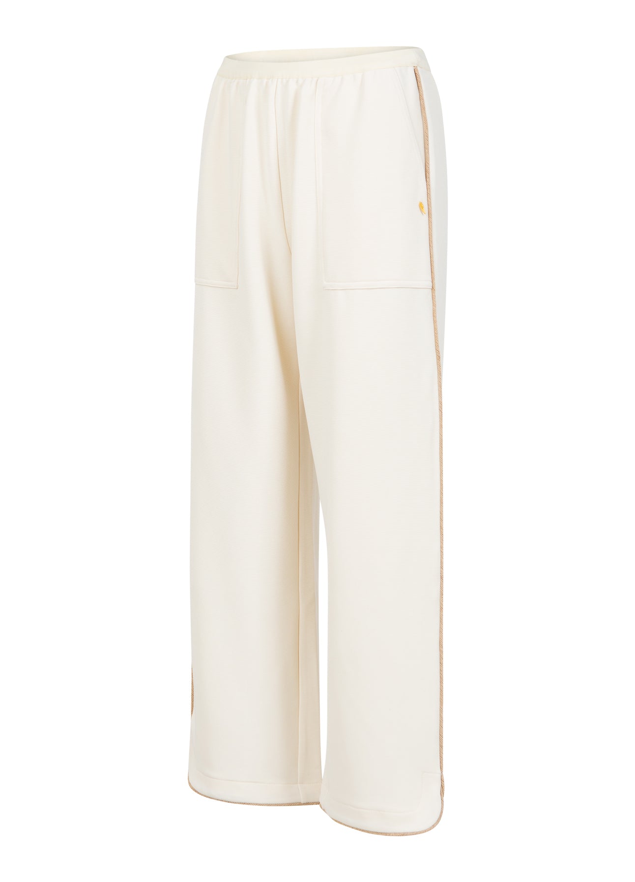 BUKSER MED BREDE BEN - SILLE FIT - Off White
