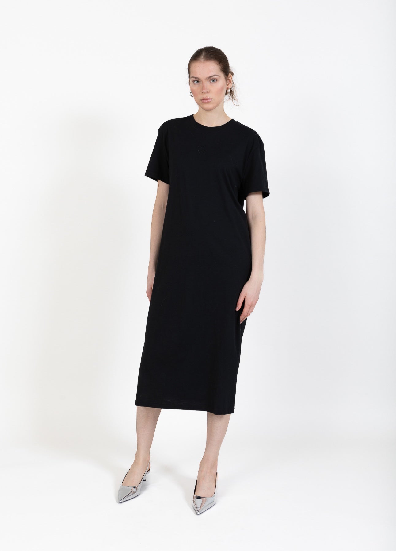 CC HEART LOGO T-SHIRT KJOLE - Black