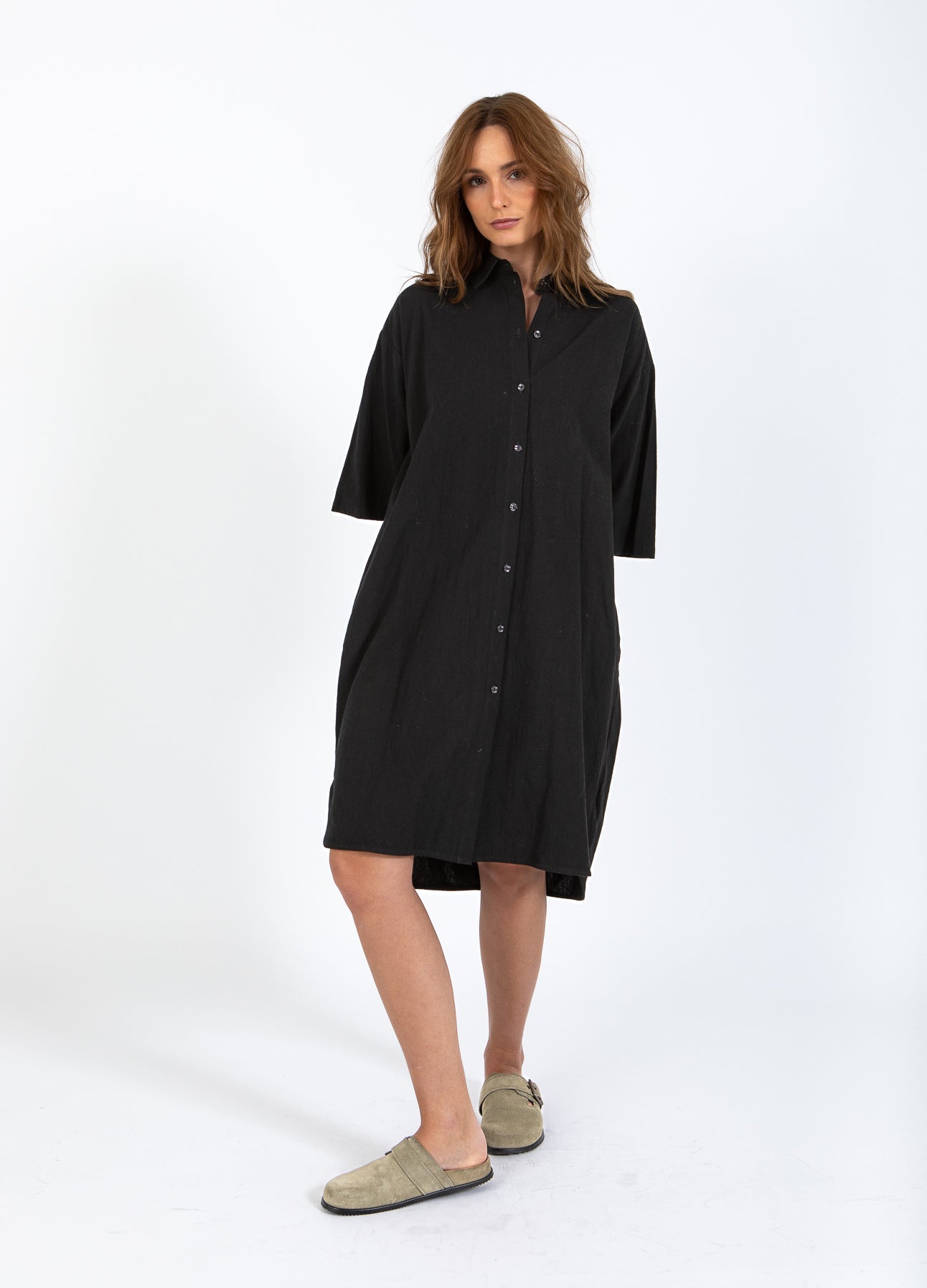 CC HEART SCOUT HØR-LOOK SKJORTEKJOLE - Black