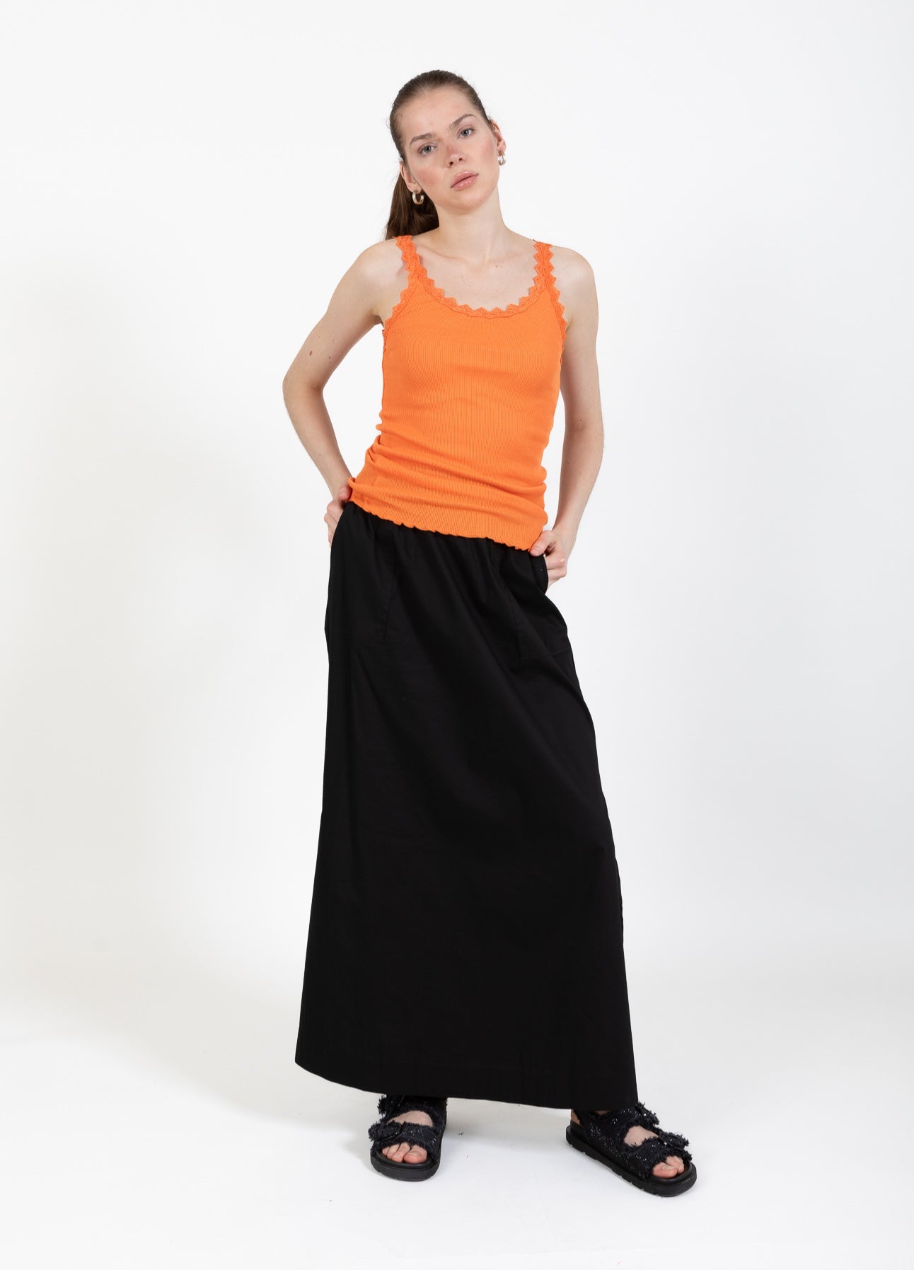 CC HEART SILKE TOP MED BLONDE - Orange -701