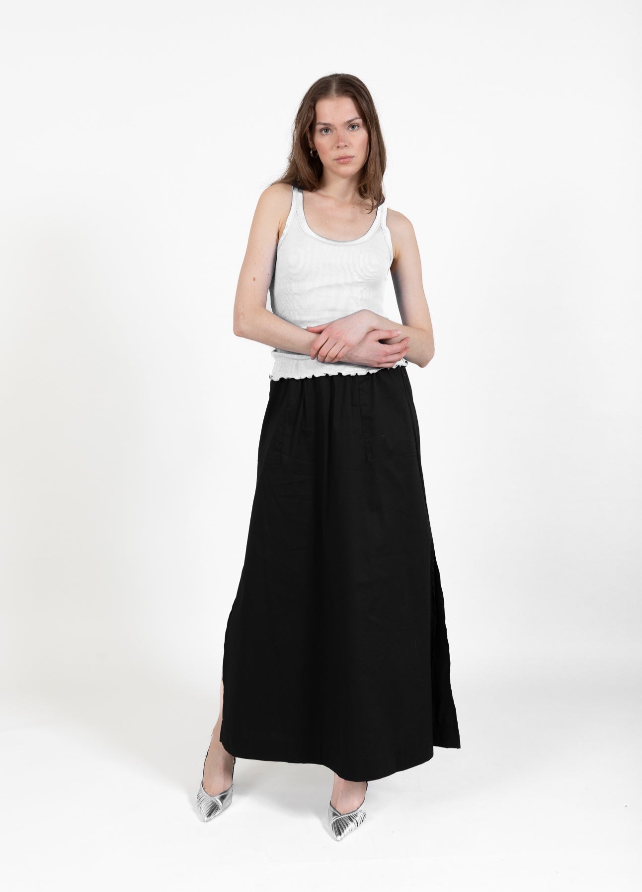 CC HEART SILKE-TOP - White