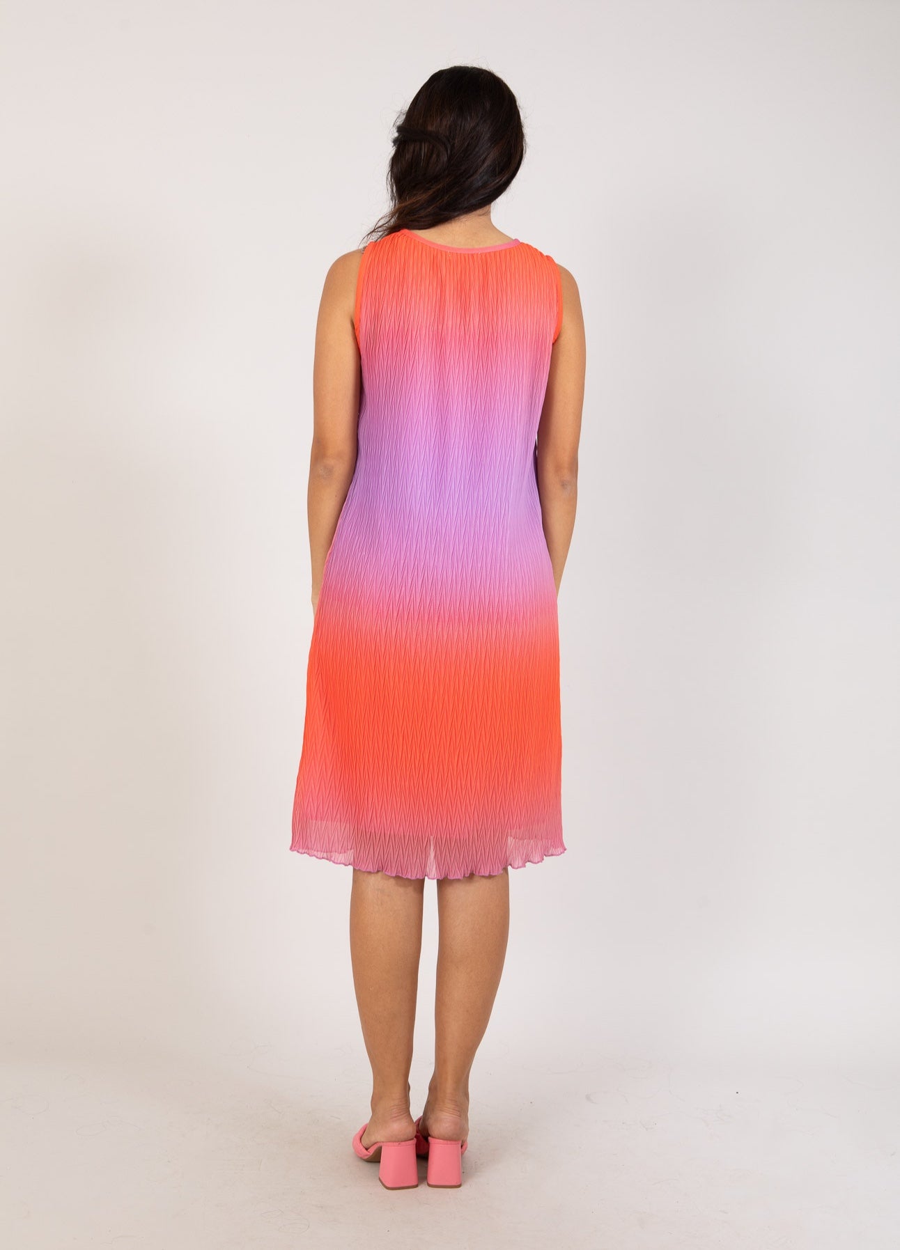 PLISSÉ KJOLER I DIP DYE - Two Color Plisse