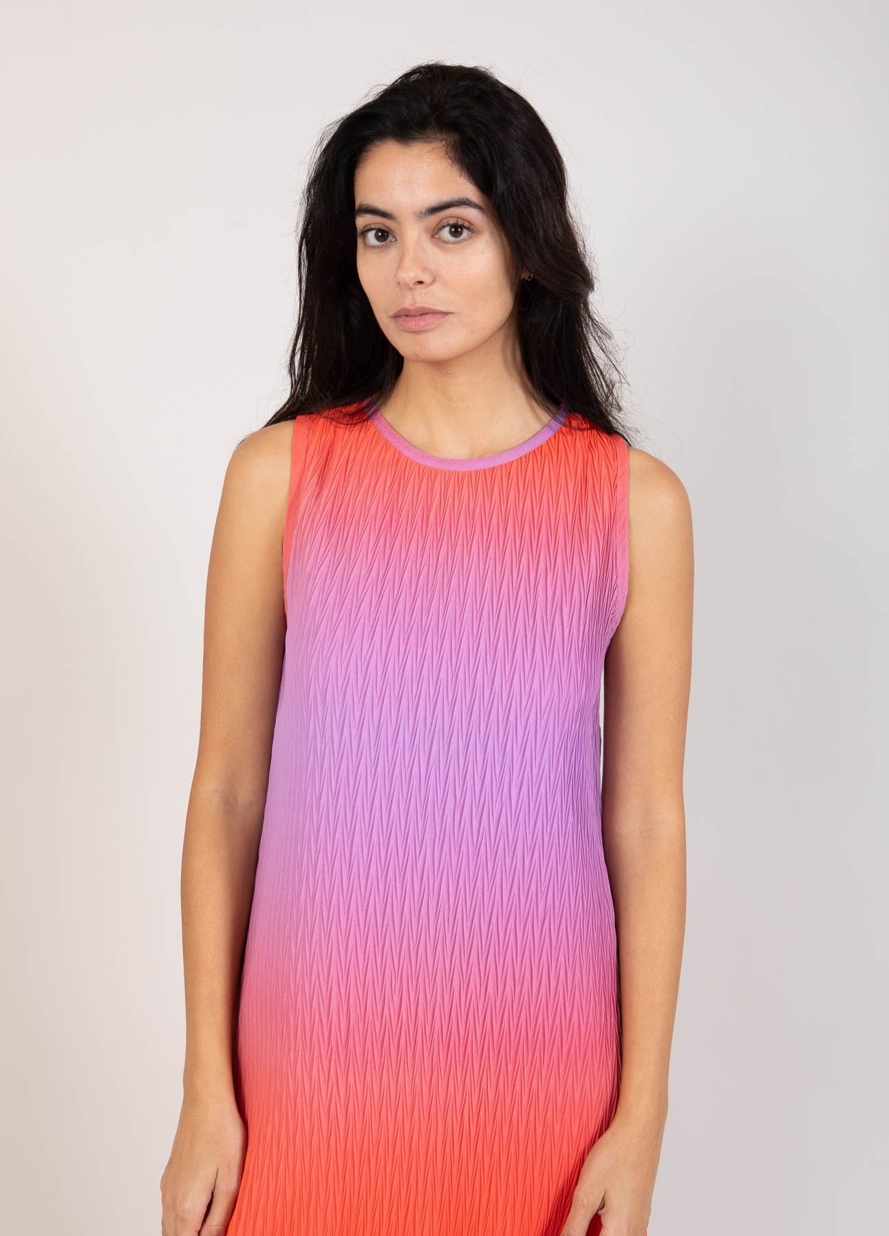PLISSÉ KJOLER I DIP DYE - Two Color Plisse
