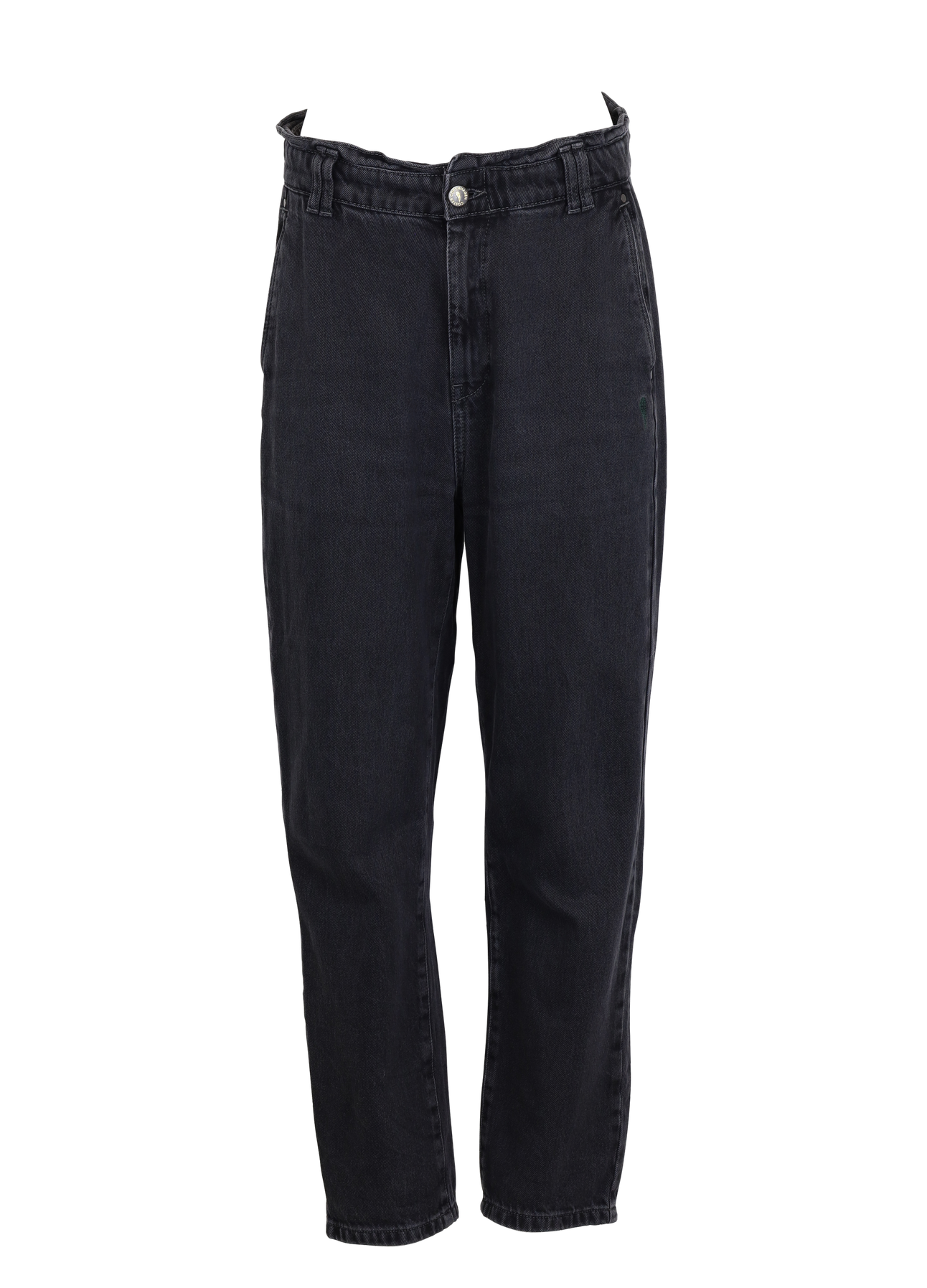 PRE-LOVED BLØD DENIMBUKS MED LØST FIT - Hunter Green