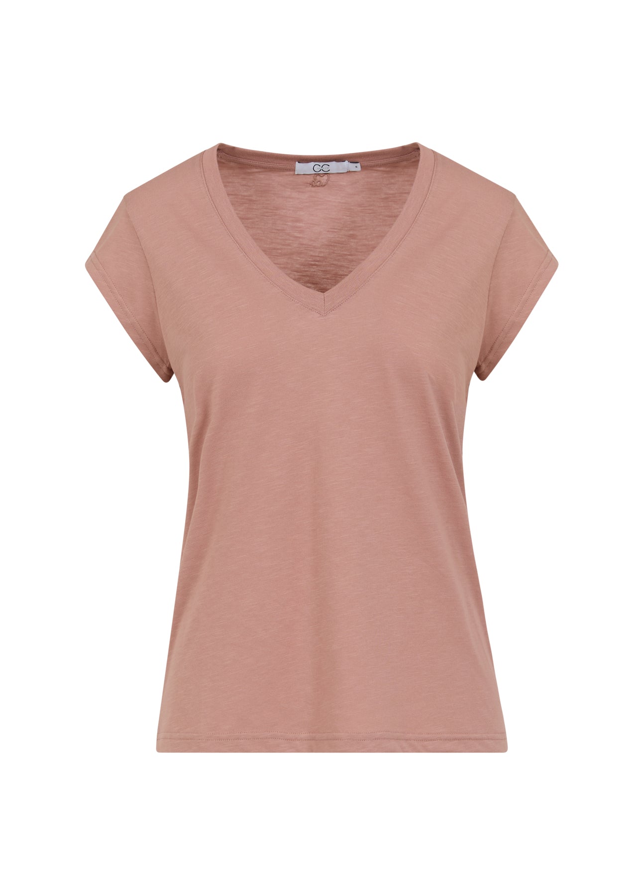 CC HEART V-HALS T-SHIRT - Washed rose