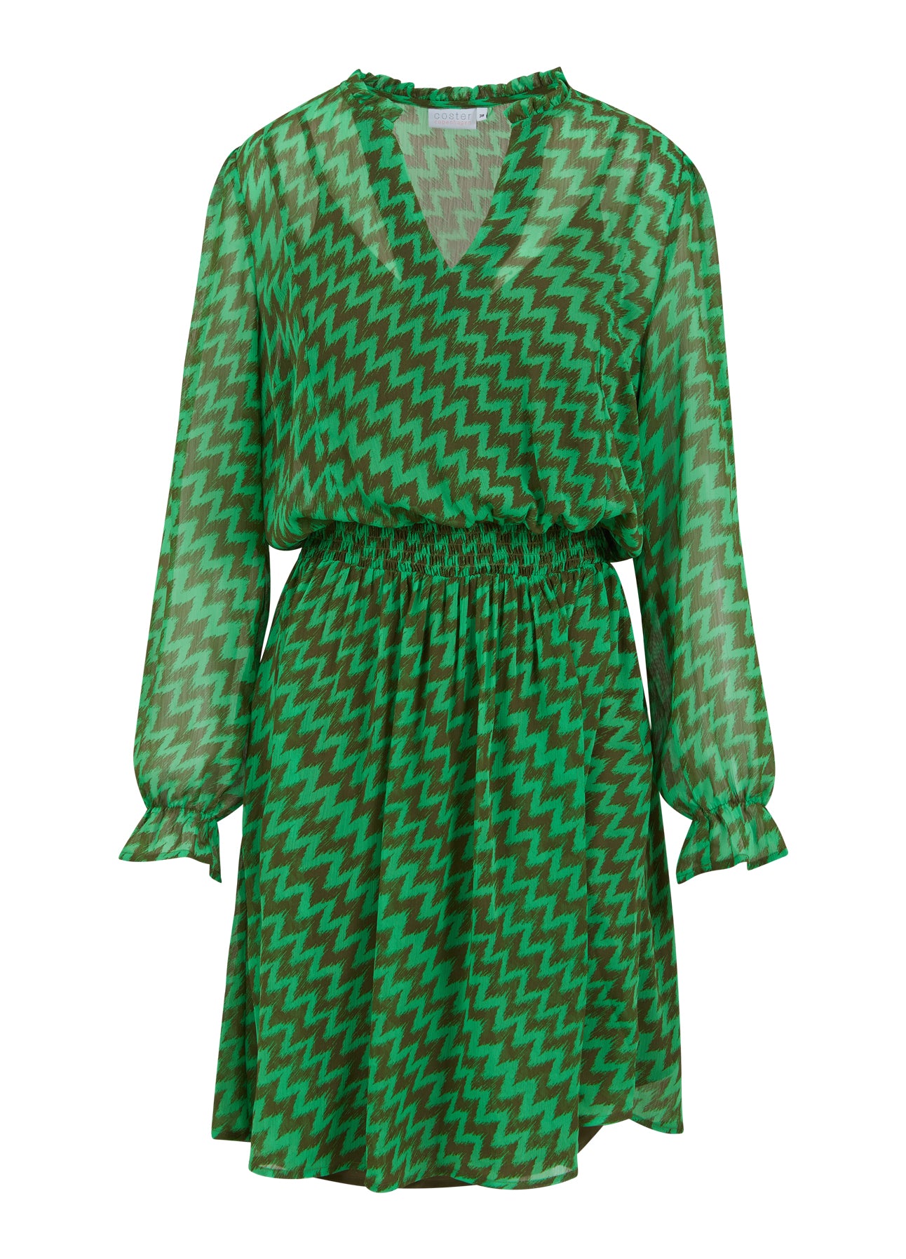 KJOLE I ZIG ZAG IKAT PRINT - Zig zag print