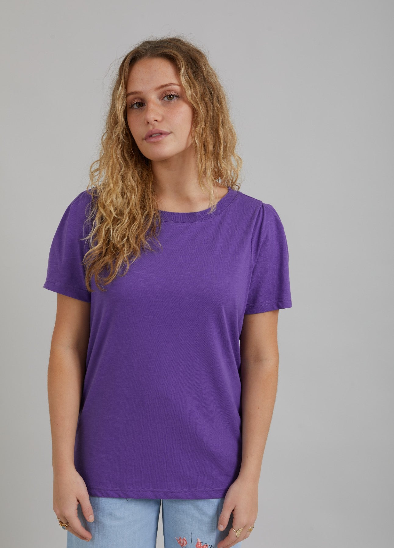 T-SHIRT M. PRESSEFOLDER - Warm purple