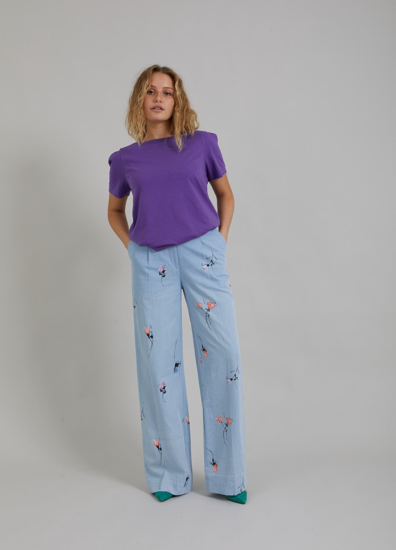 T-SHIRT M. PRESSEFOLDER - Warm purple