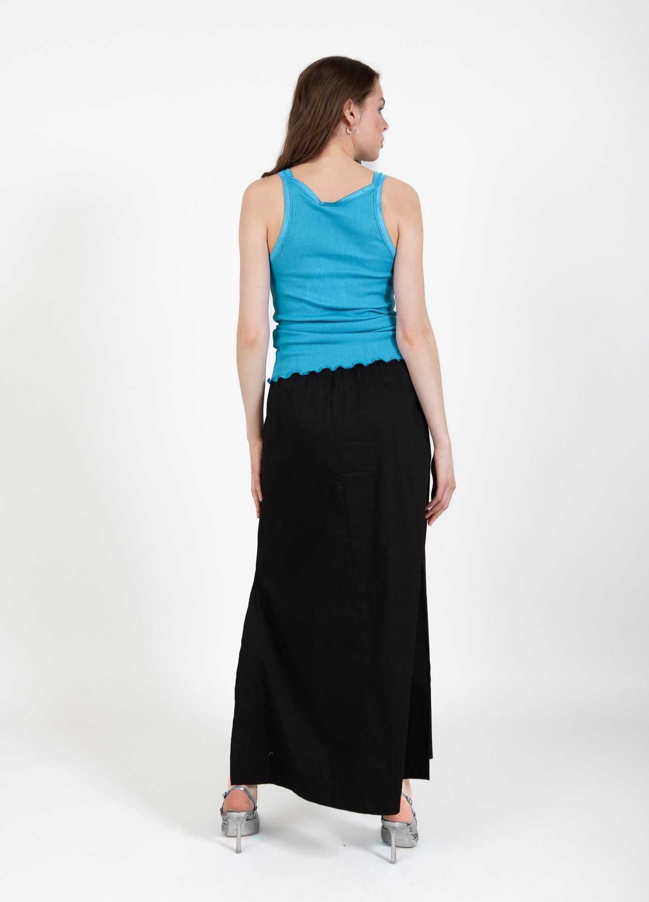 CC HEART SILKE-TOP - Blue lagune
