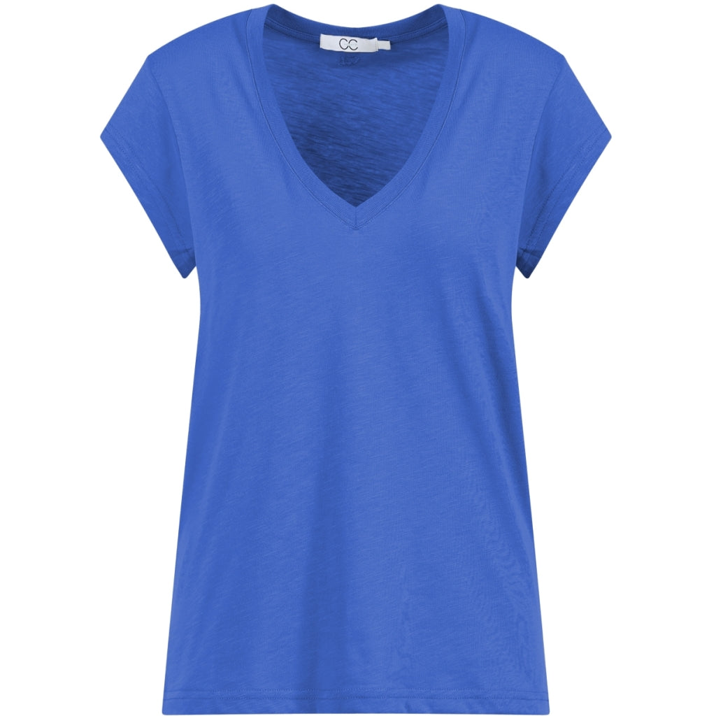 CC HEART V-HALS T-SHIRT - Bright blue