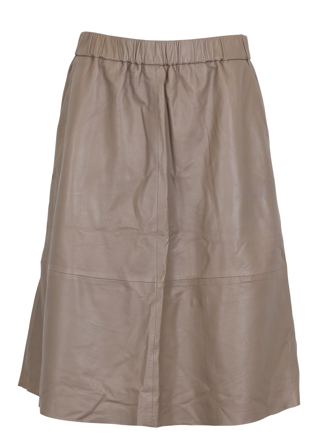 PRE-LOVED LÆDERNEDERDEL I A-SNIT - Grey sand