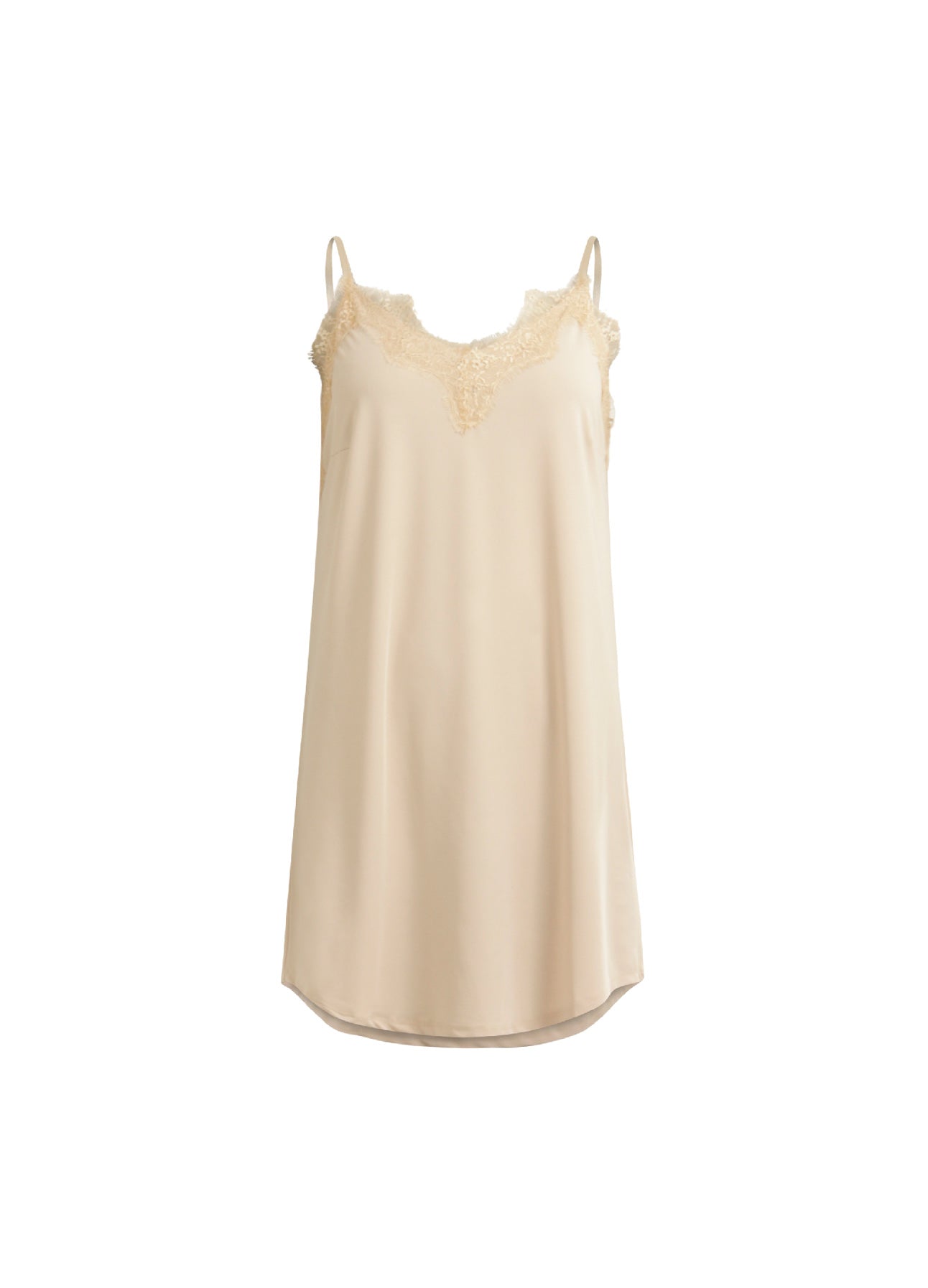 CC HEART SLIP KJOLE MED BLONDE - Nude