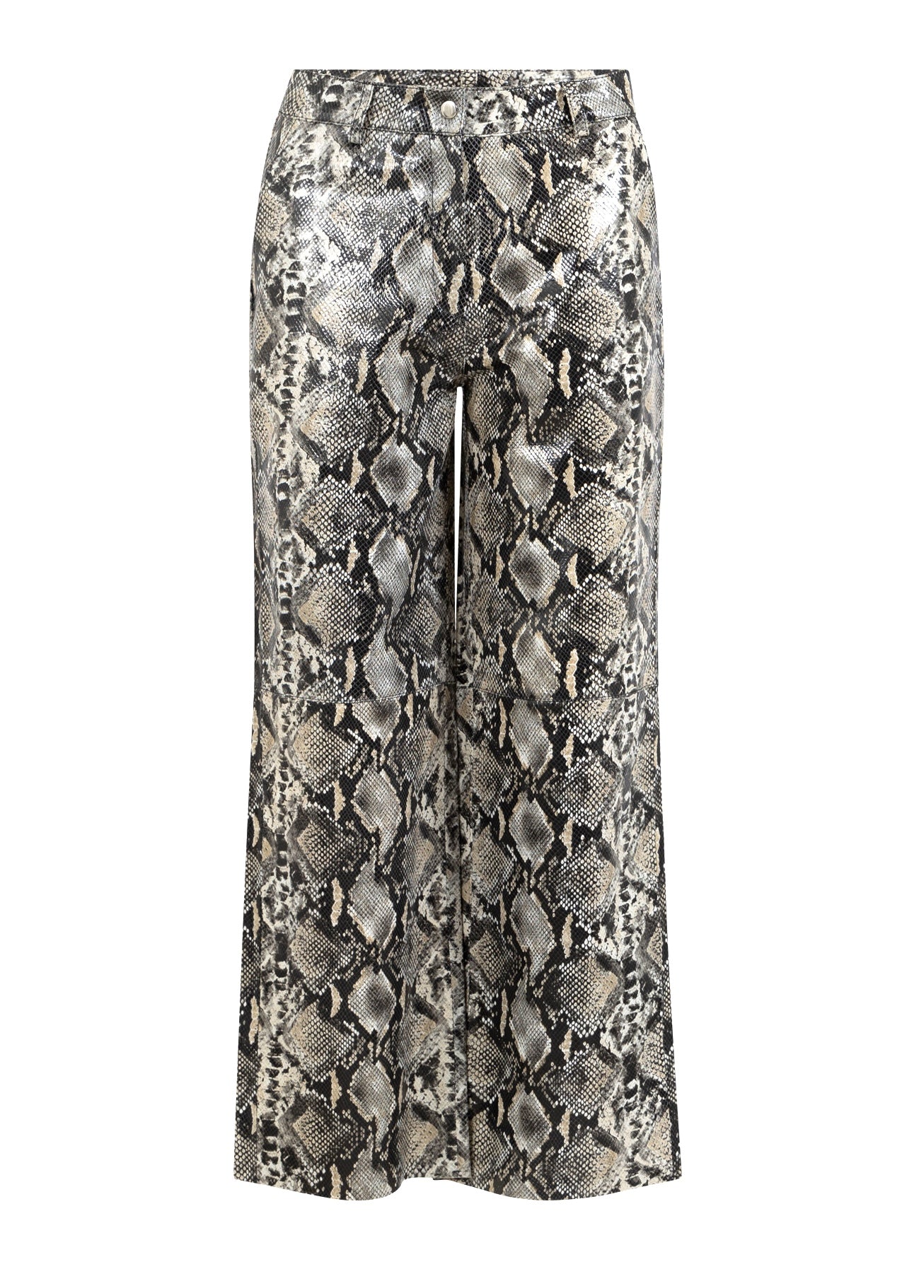SLANGEPRINT LÆDERBUKSER - PETRA FIT - Snake print