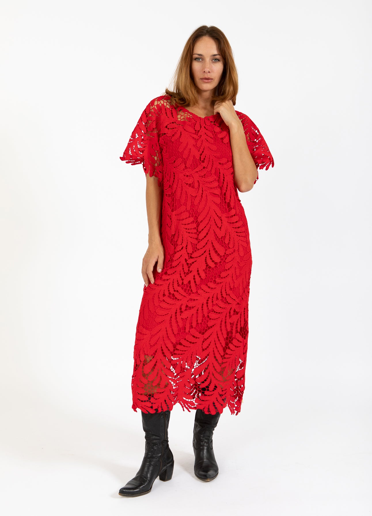 BLONDEKJOLE - Scarlet red Online salg