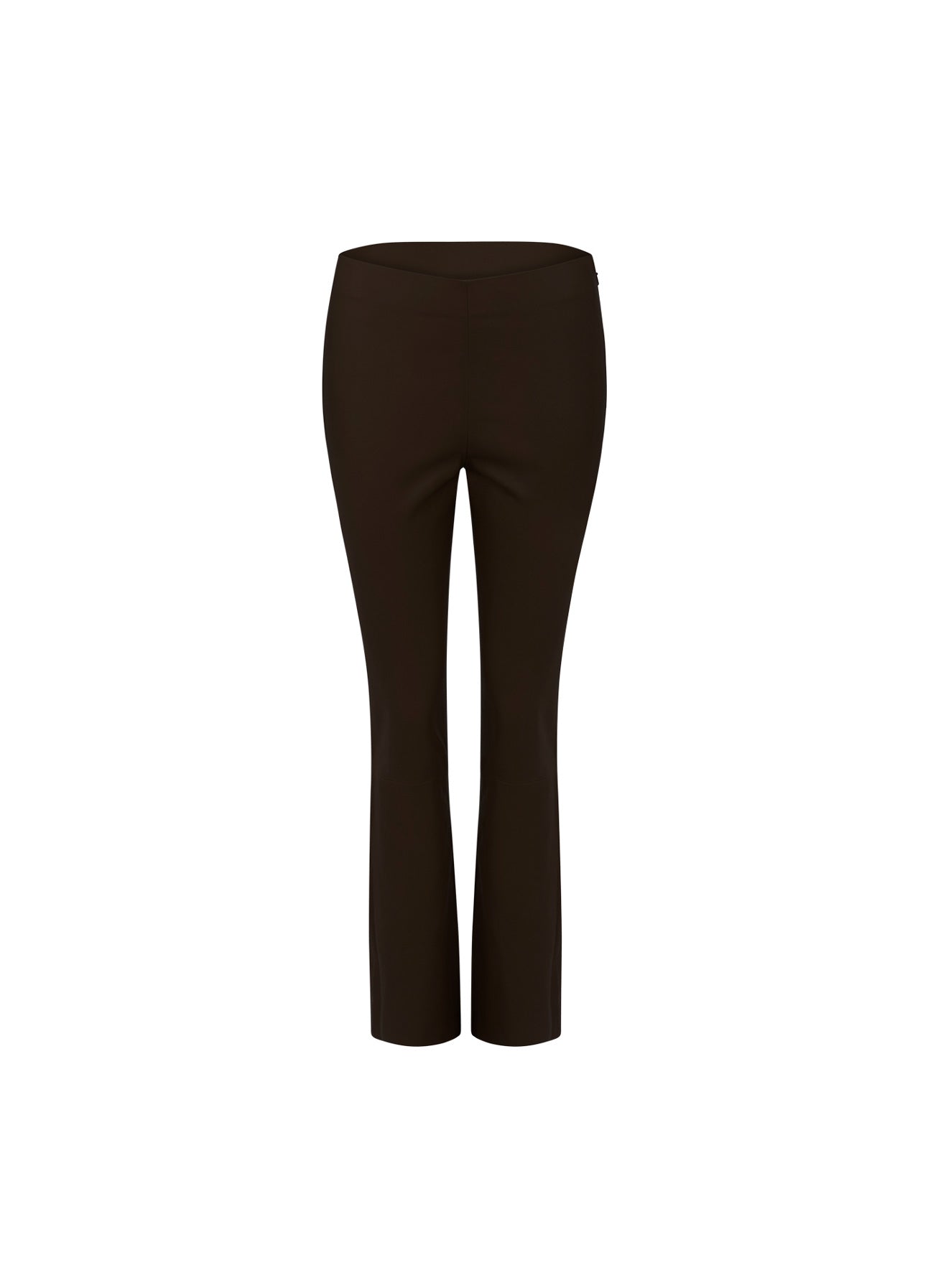 CC HEART CROPPED LÆDERLEGGINGS - Night Brown