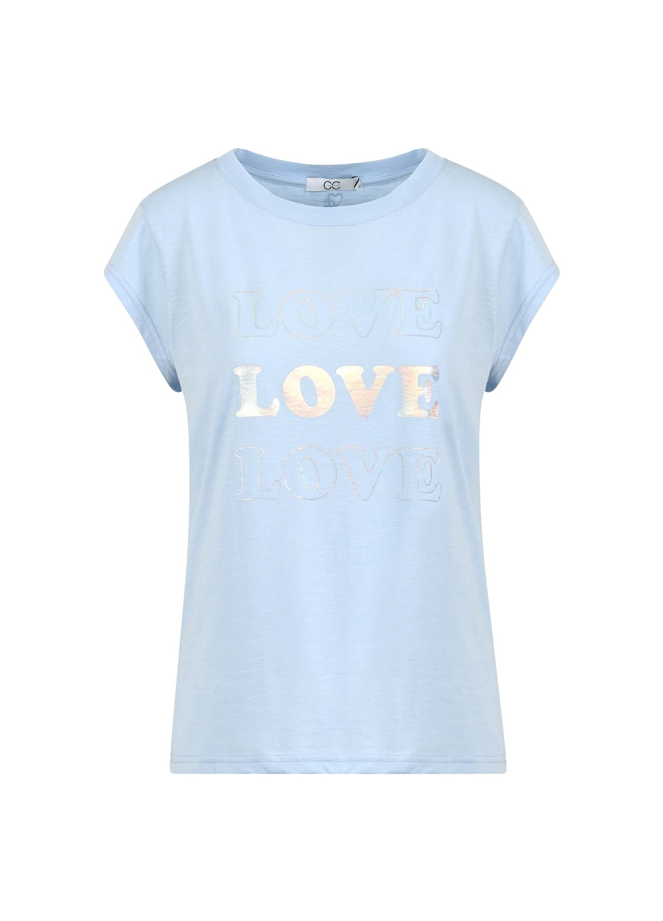 CC HEART LOVE T-SHIRT - KORTÆRME - Powder blue