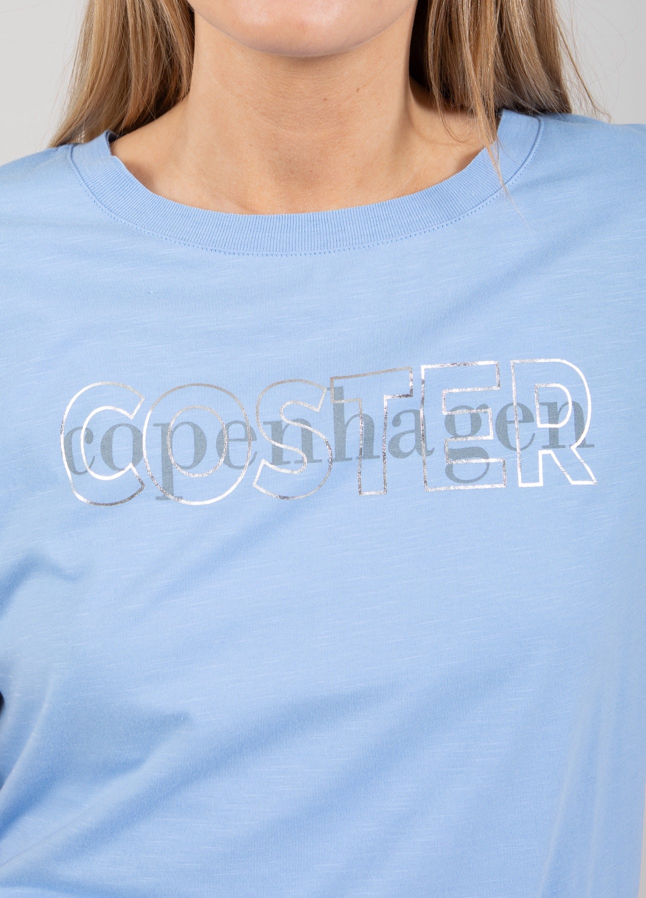 T-SHIRT MED LOGO - Bright sky blue