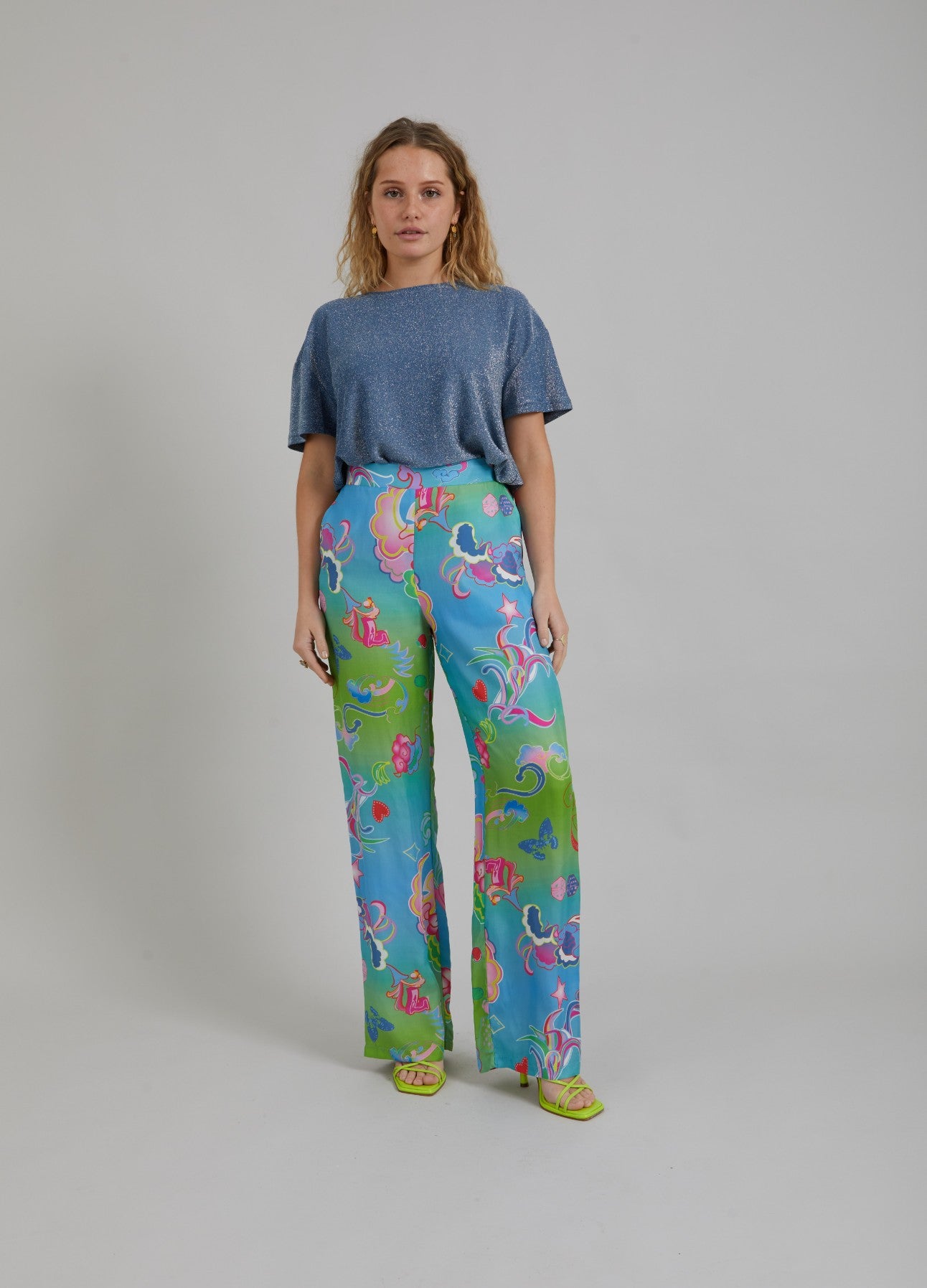 BUKSER M. GAME ON PRINT - SILLE FIT - Game on print