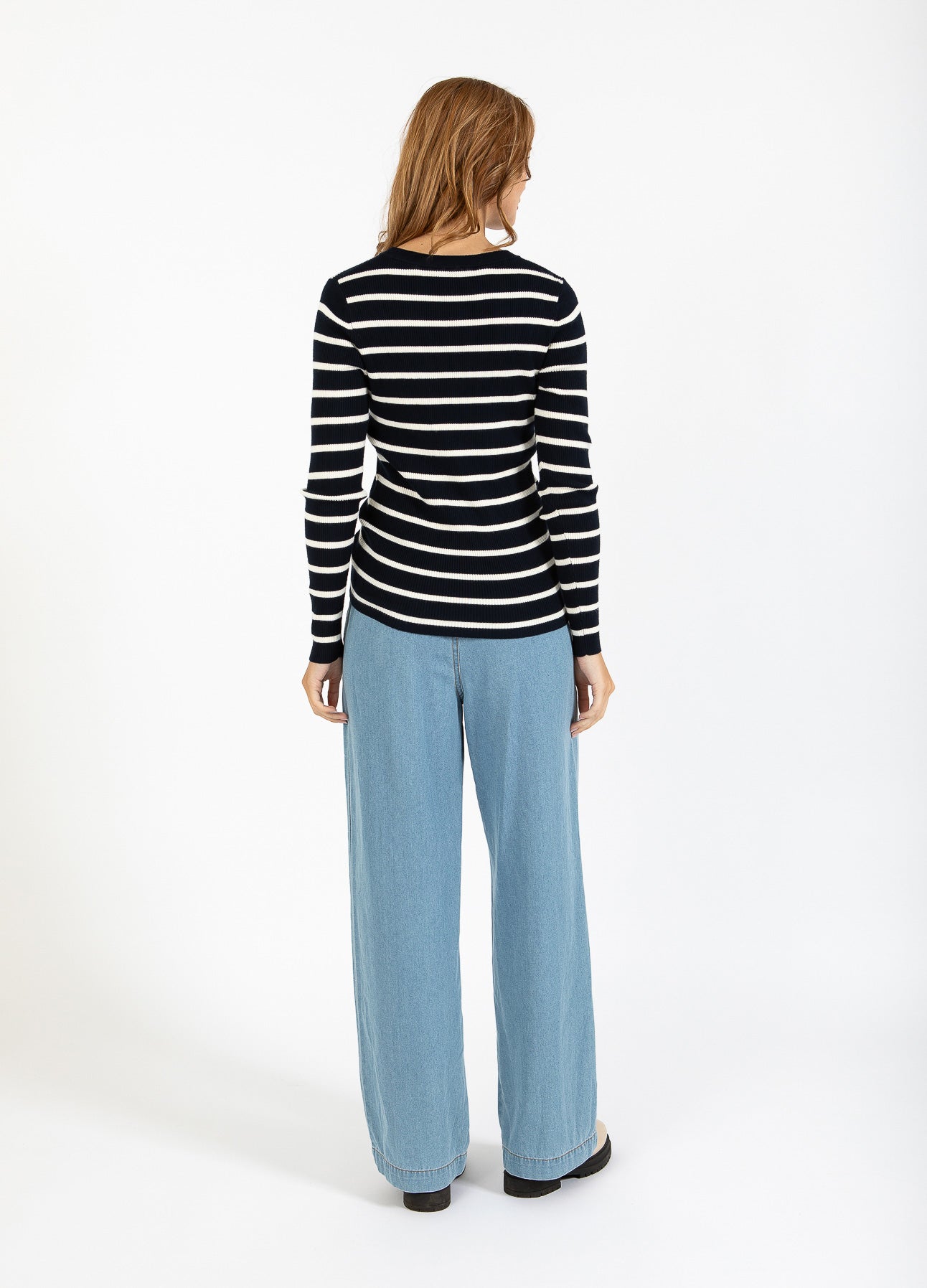 CC HEART ELENA STRIK BLUSE - Off white/navy stipes