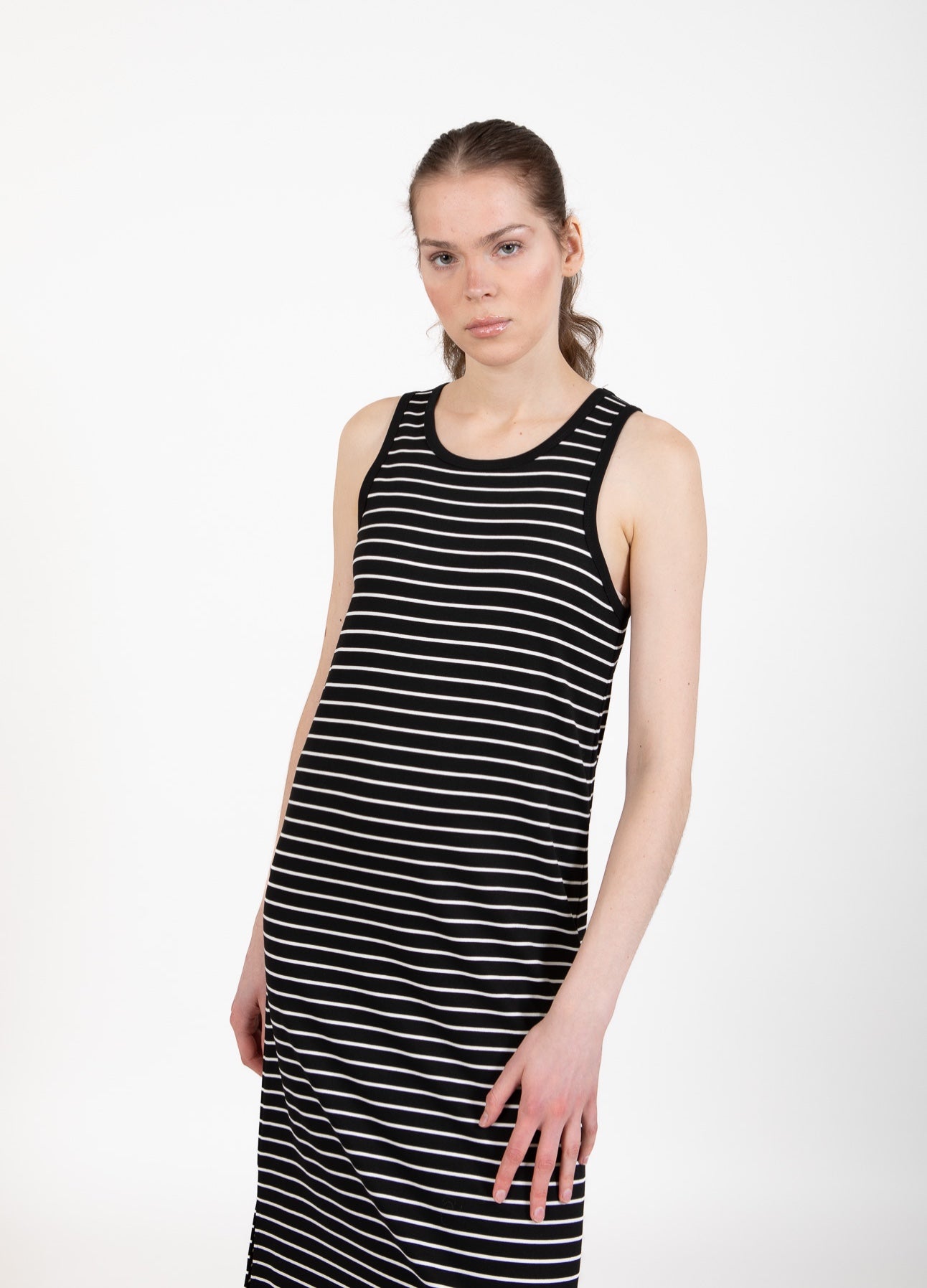 CC HEART FAYE STRIBET KJOLE - Black/white stripes
