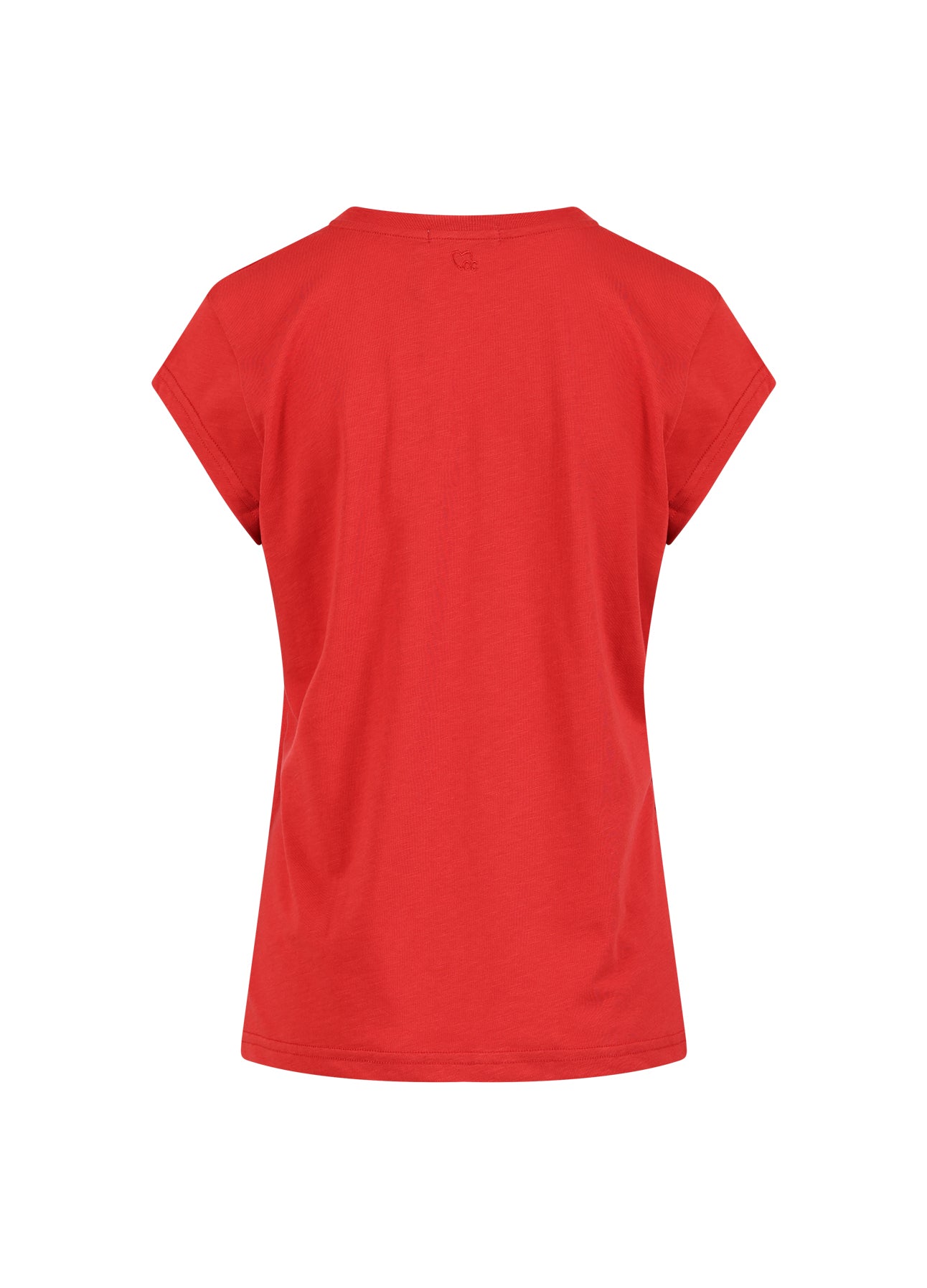 CC HEART V-HALS T-SHIRT - Berry red