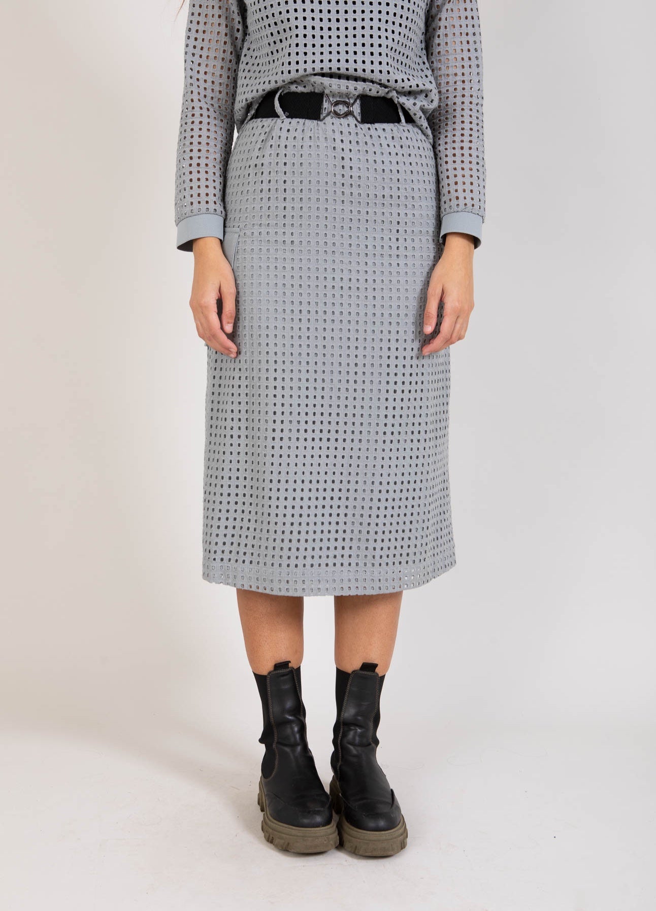 LANG NEDERDEL I MESH - Dark Grey