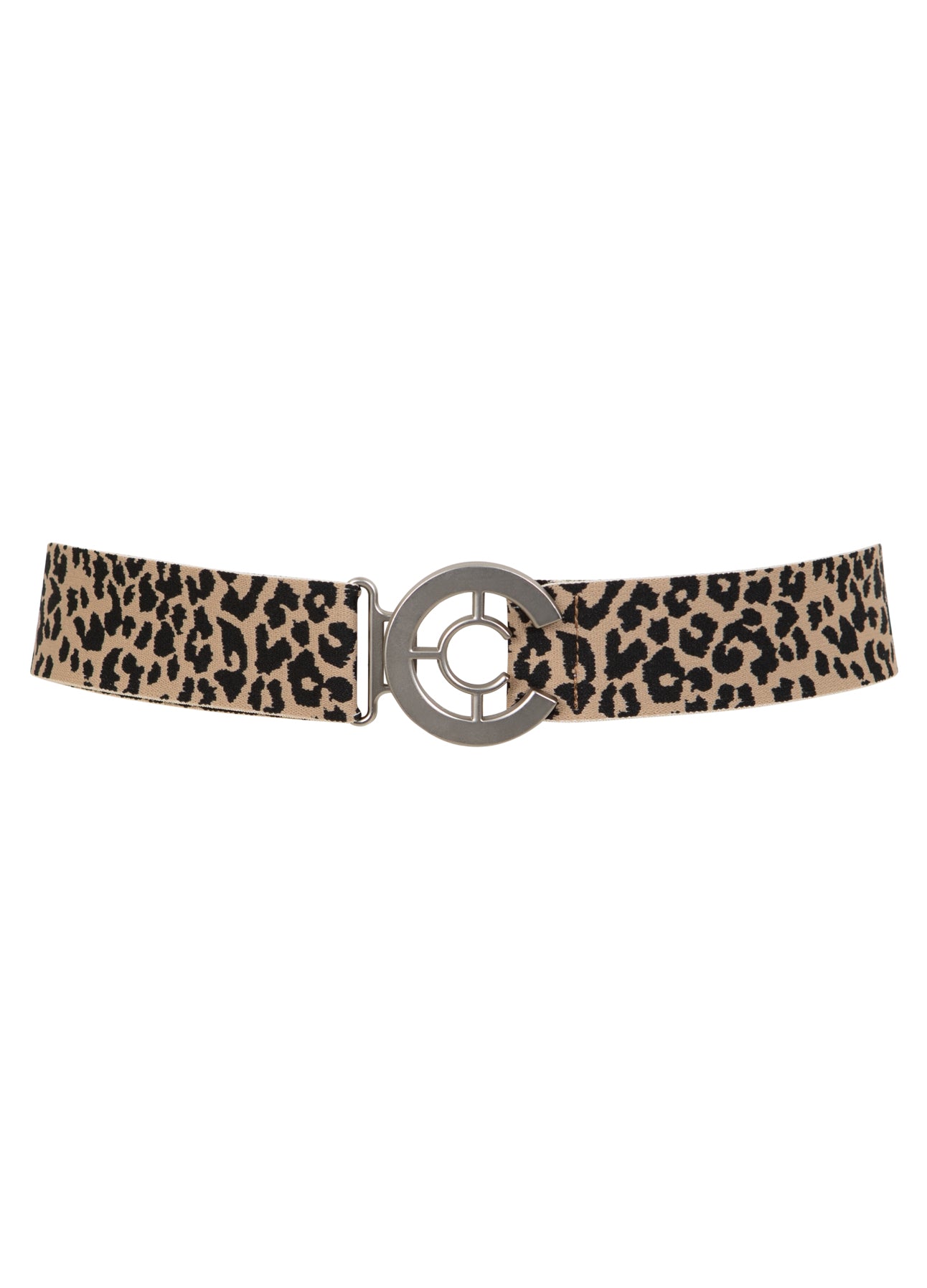 LOGO BÆLTE MED TRYK - Leo print yellow - 724 (silver buckle) Online Hot Salg