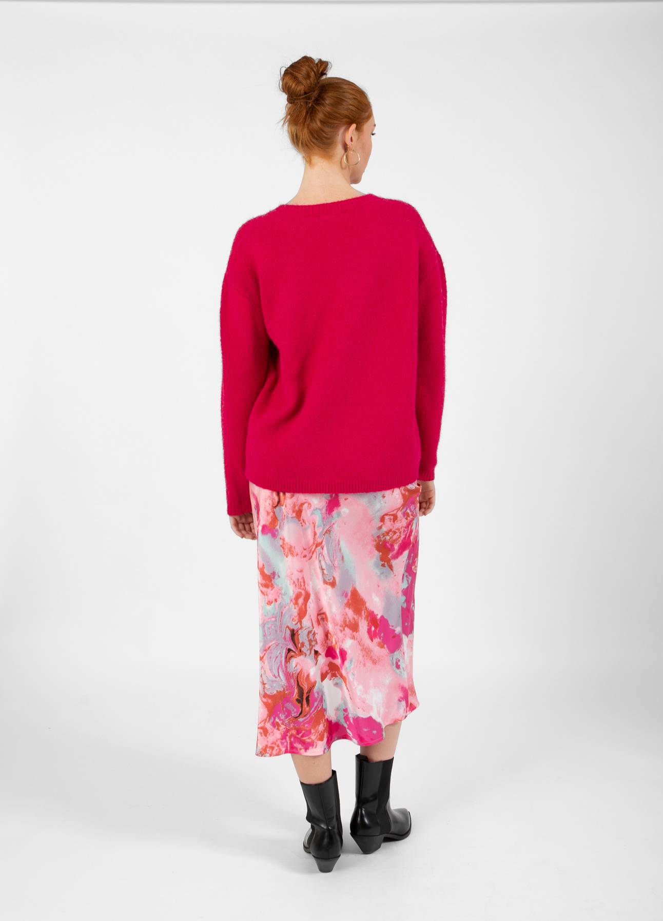 CC HEART SKYLER MEDI NEDERDEL MED PRINT - Red/pink flower Online Hot Salg