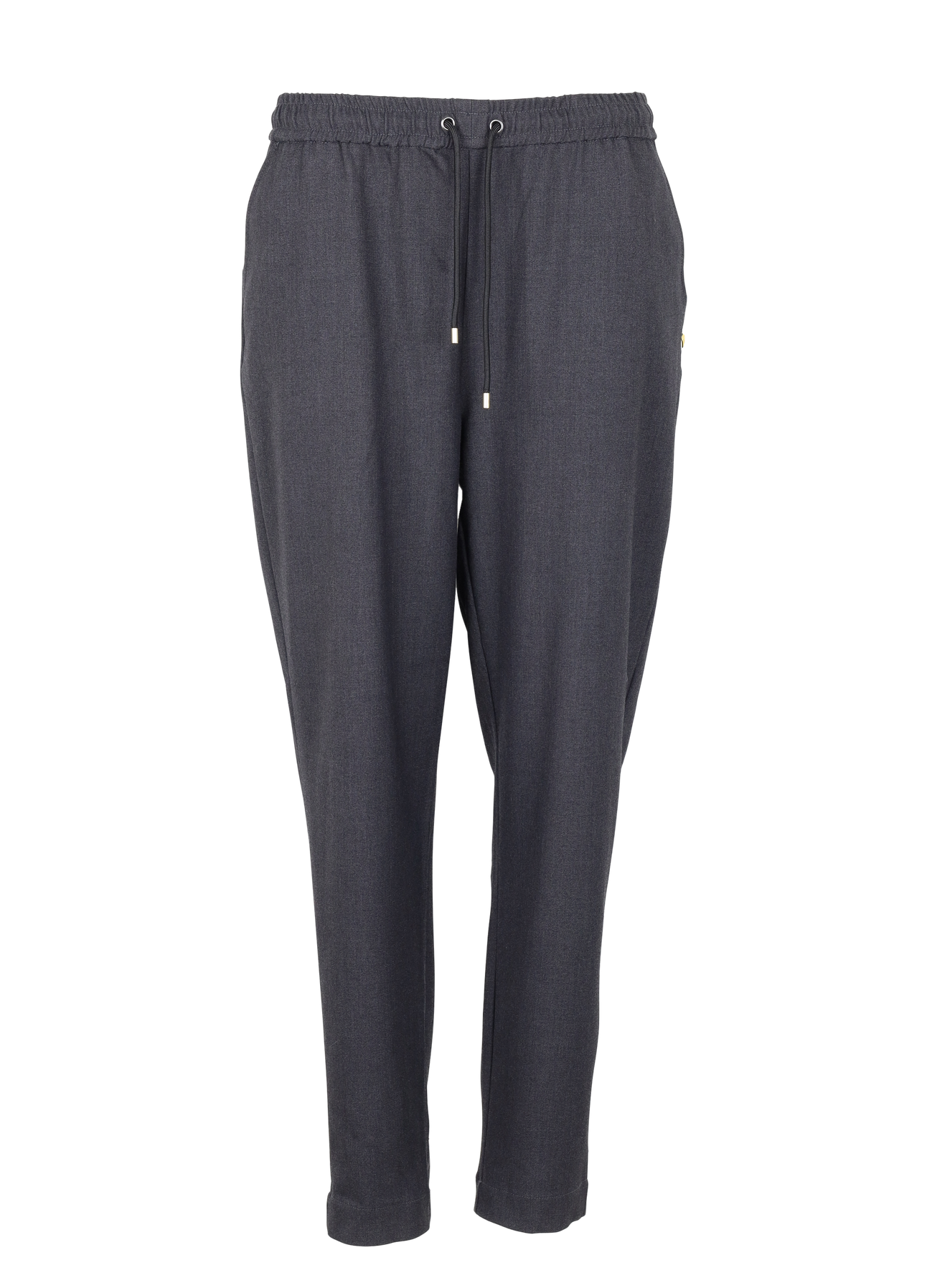 PRE-LOVED BUKSER M. SNØRER OG AFSLAPPET PASFORM - SILLE FIT - Dark Grey Melange