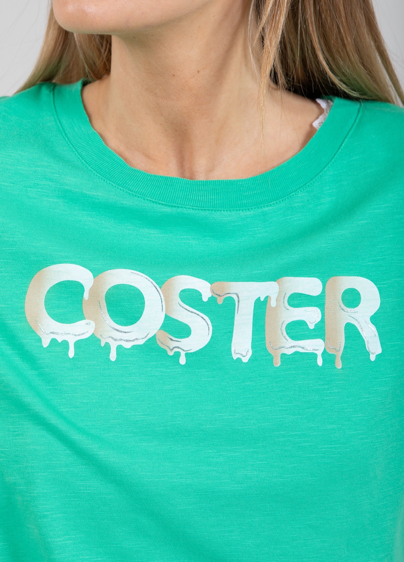 T-SHIRT MED GRAFITTI LOGO - Clover green