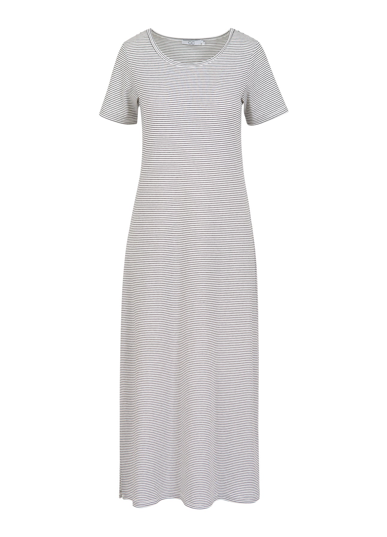 CC HEART ELYSE LØS KJOLE - White/black stripe