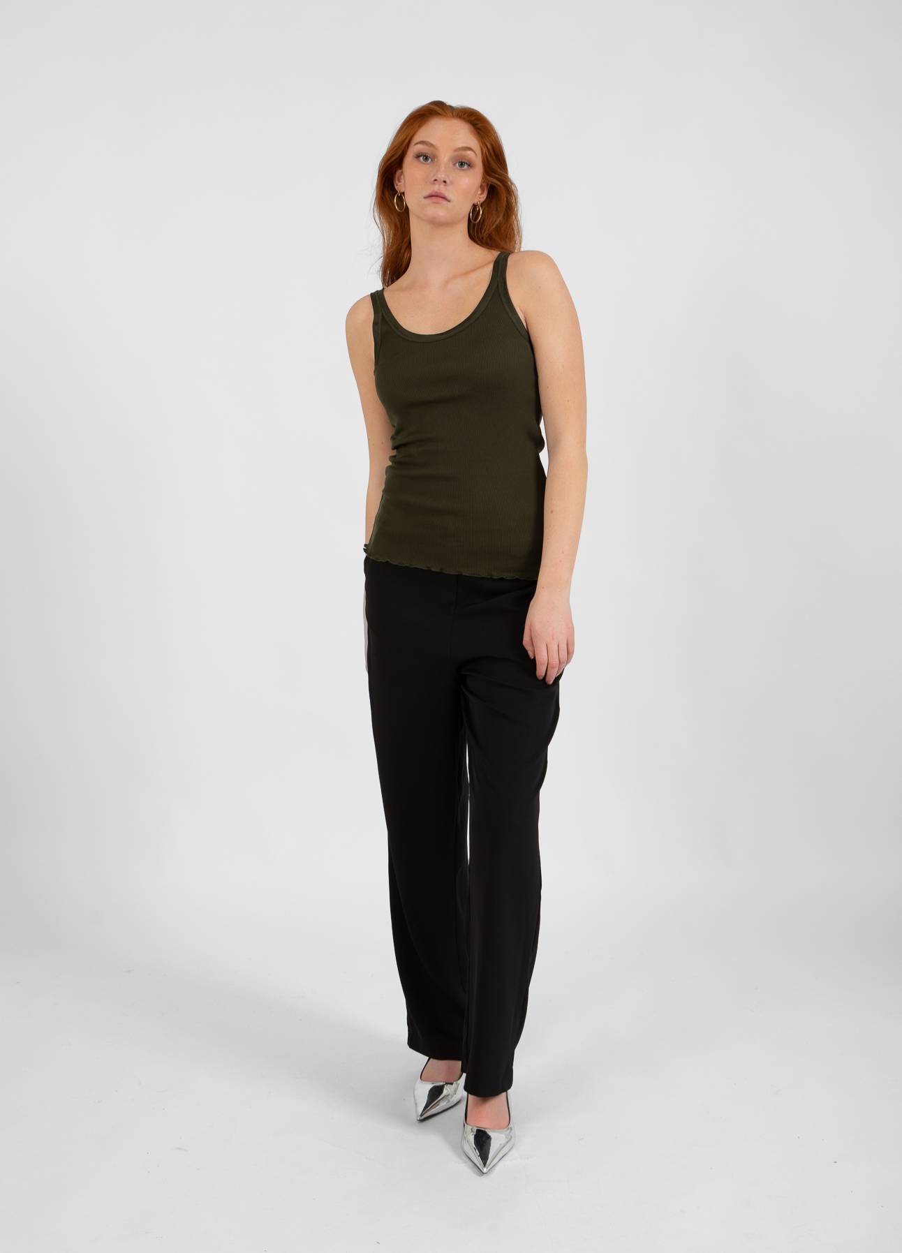 CC HEART SILKE-TOP - Hunter Green