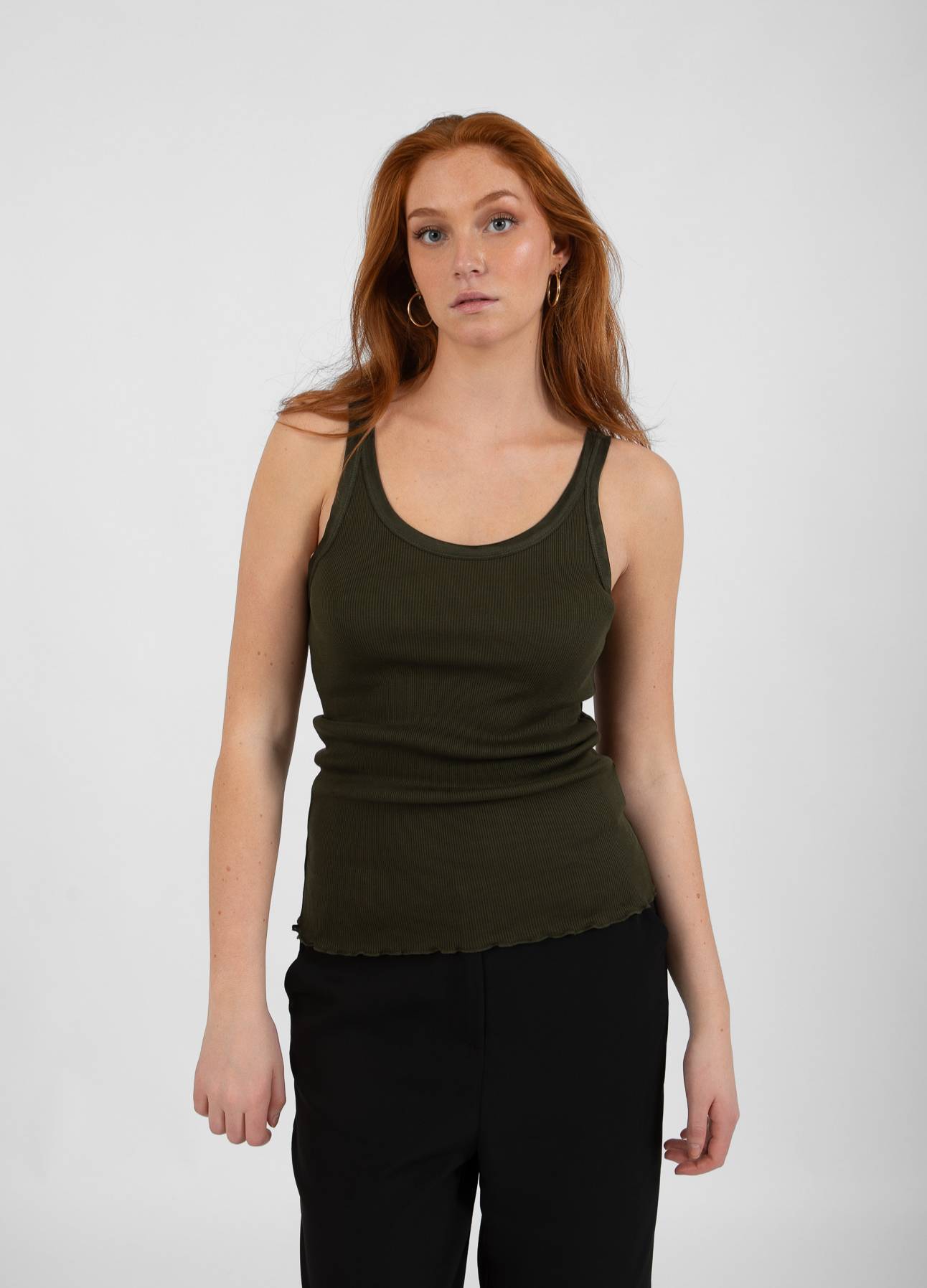 CC HEART SILKE-TOP - Hunter Green