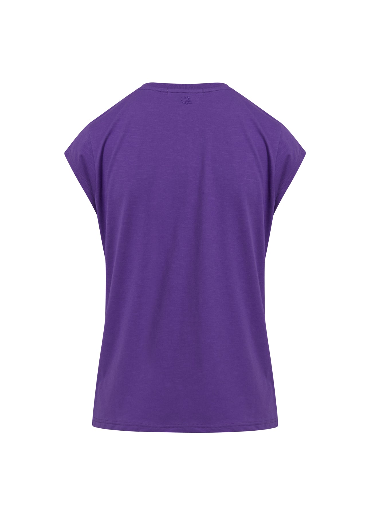 CC HEART V-HALS T-SHIRT - Warm purple Online salg