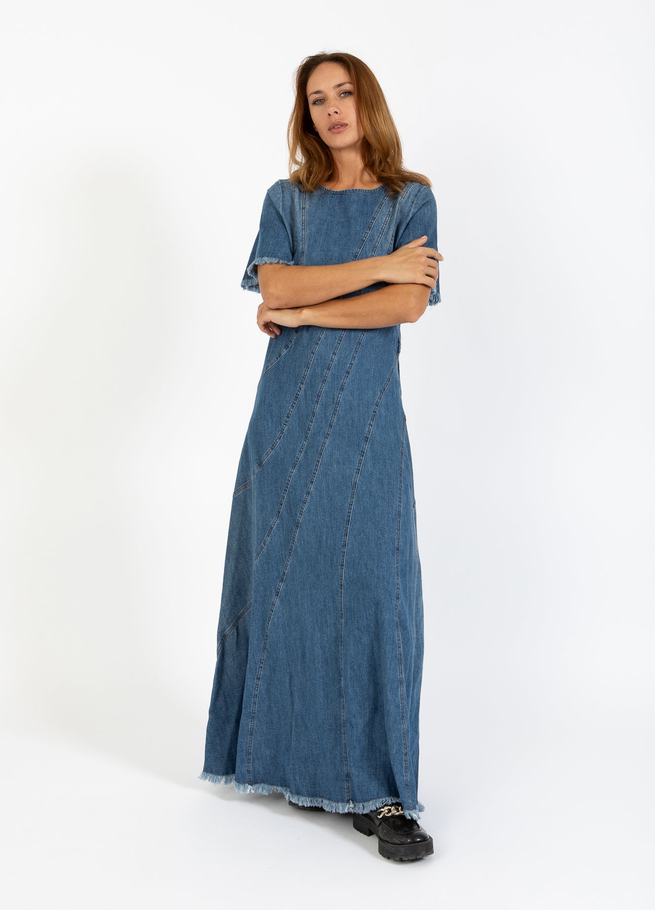 DENIM KJOLE - Denim blue