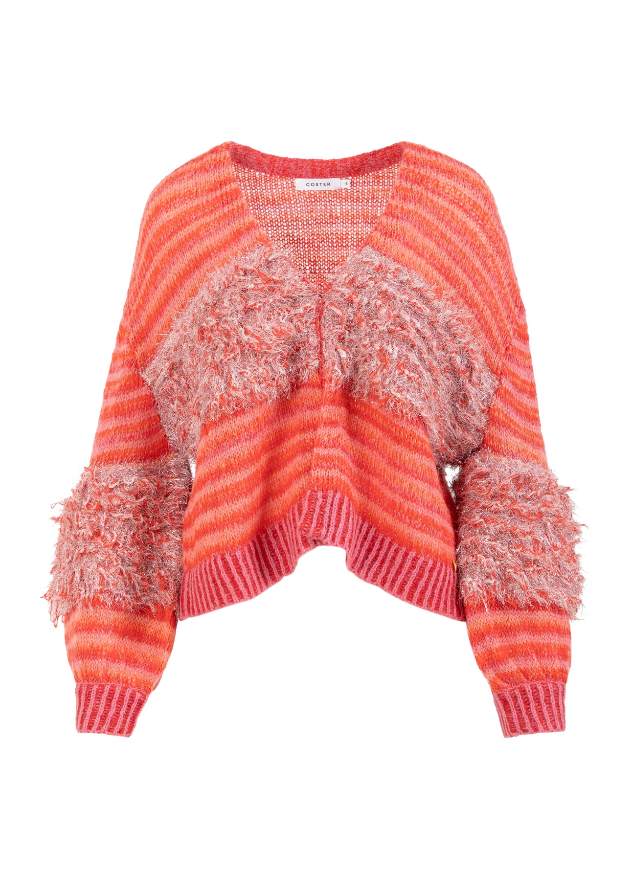 MULTISTRIK CARDIGAN MED LØKKER - Mix