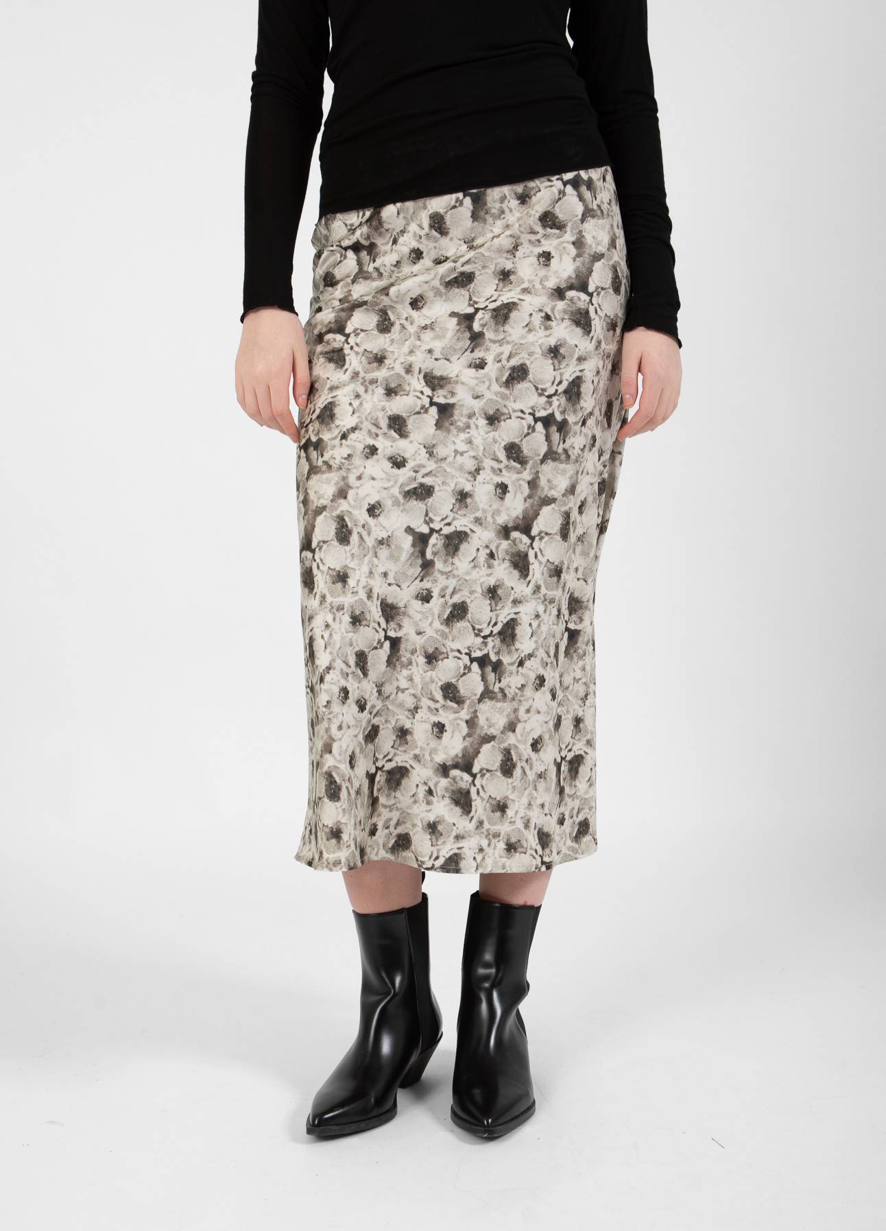 CC HEART SKYLER MEDI NEDERDEL MED PRINT - Black/cream rose